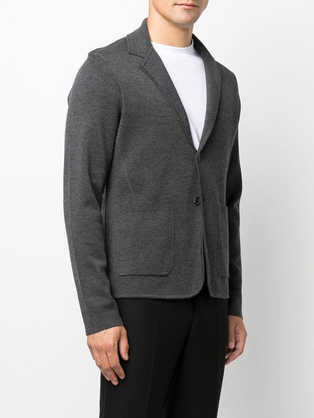 single-breasted wool blazer - 3