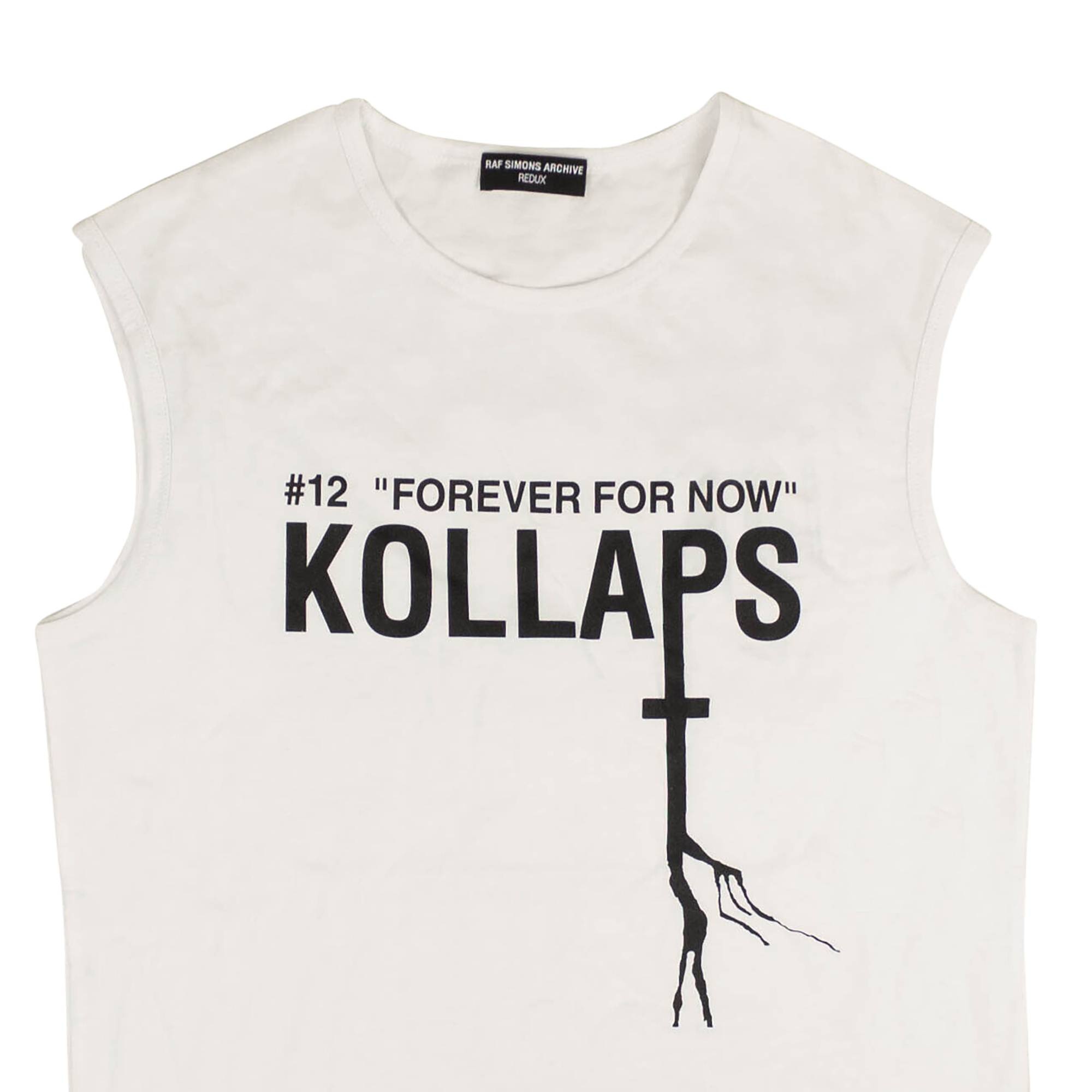 Raf Simons Sleeveless Slim Fit Kollaps Print Tank Top 'White' - 3