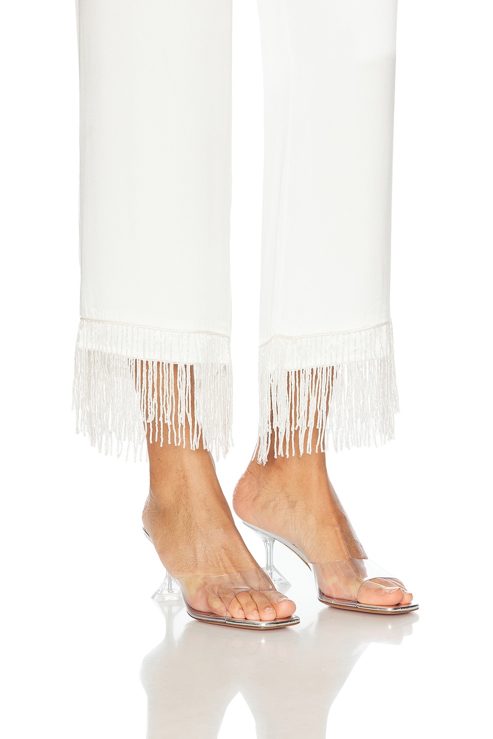 X Galia Lahav Beaded Fringe Silk Pant - 6
