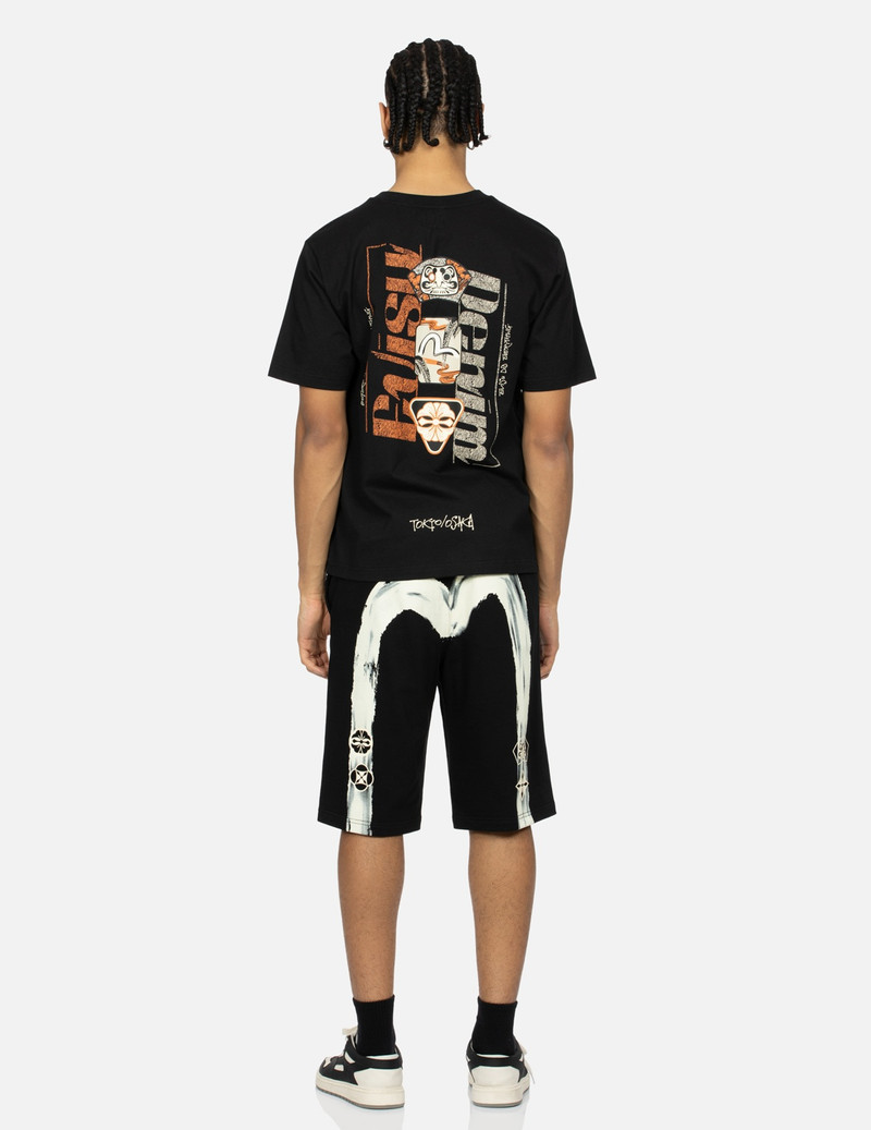 RETRO HANAFUDA MULTI LOGO PRINT  REGULAR FIT T-SHIRT 5