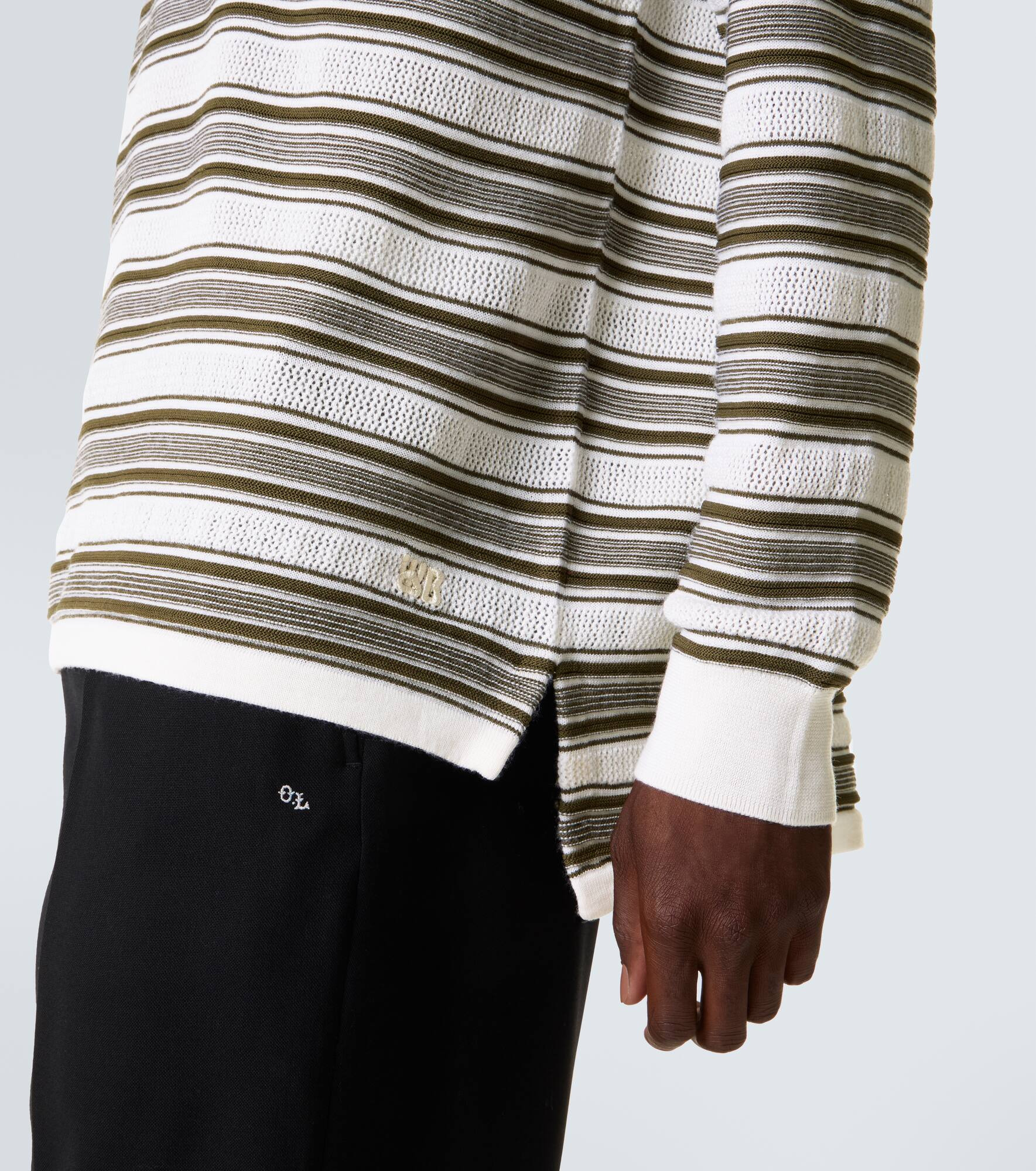 Samuel striped wool-blend polo sweater - 5