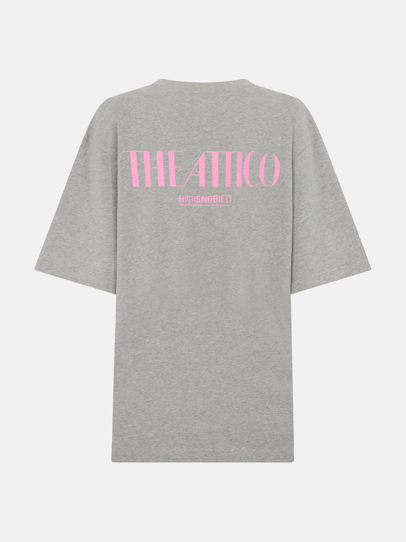 THE ATTICO X HIGHSNOBIETY MÈLANGE GREY T-SHIRT 8