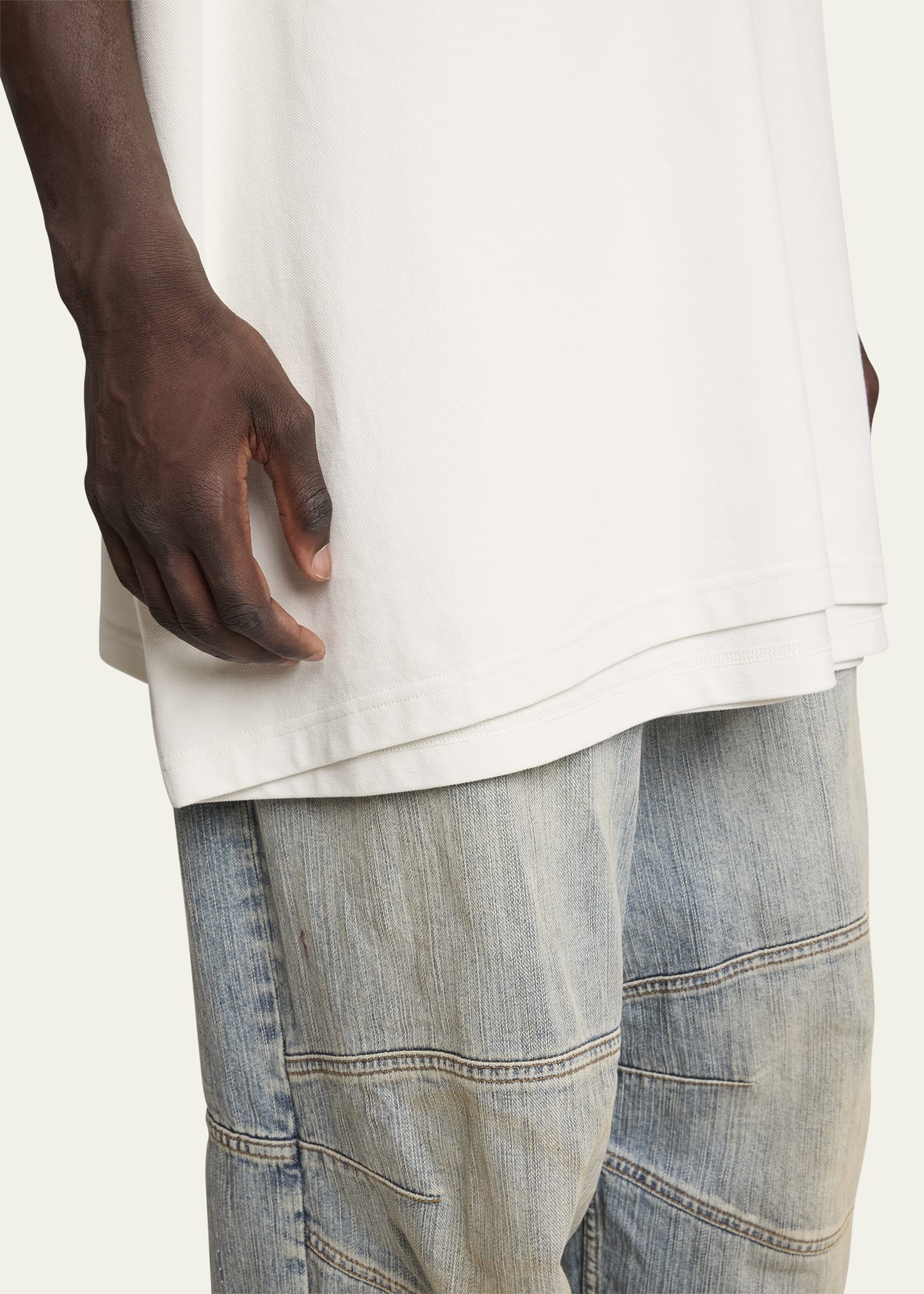 Men's Oversized Double-Layer Polo Shirt - 5