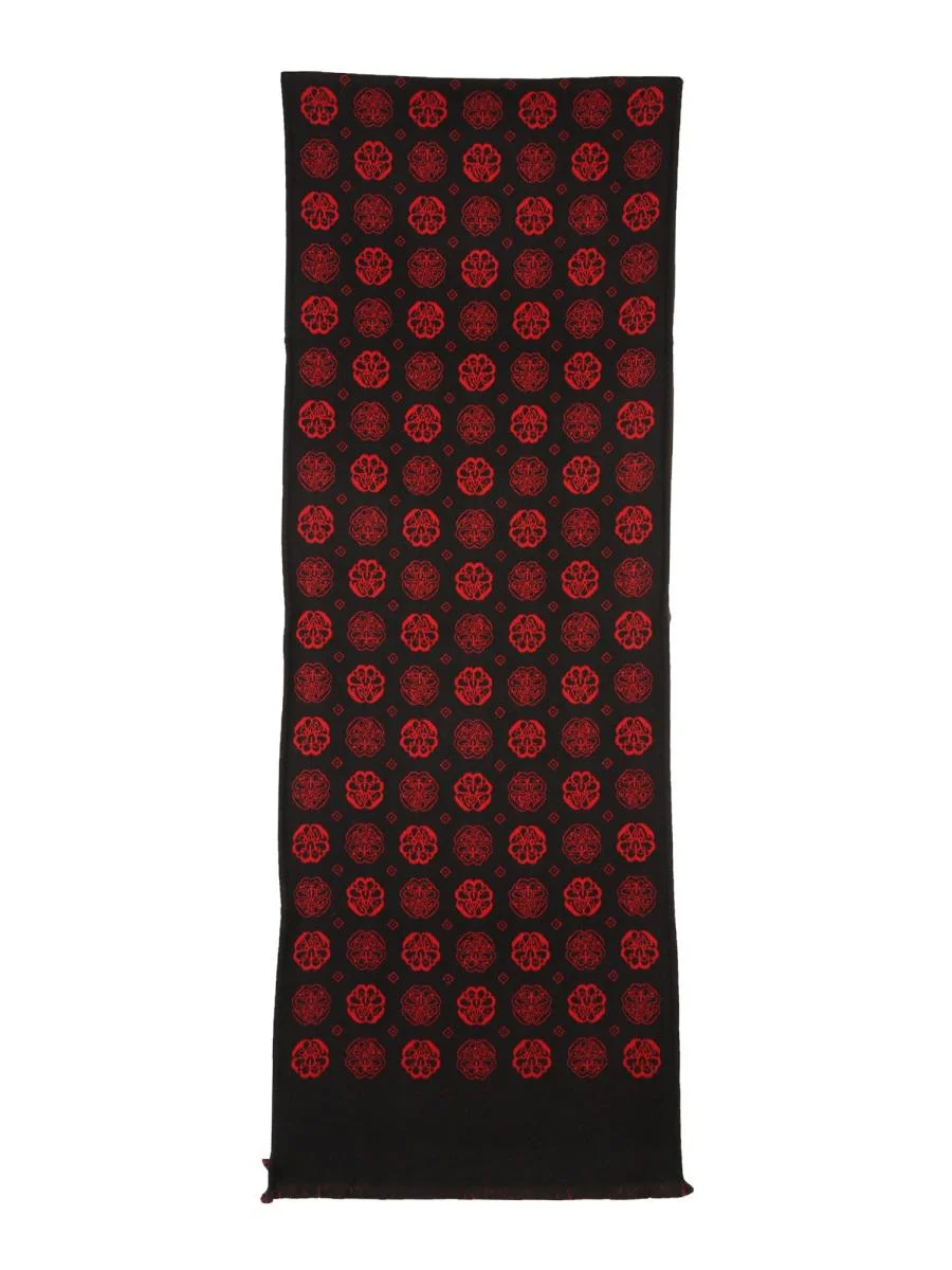 ALEXANDER MCQUEEN SCARF WITH JACQUARD PATTERN - 1