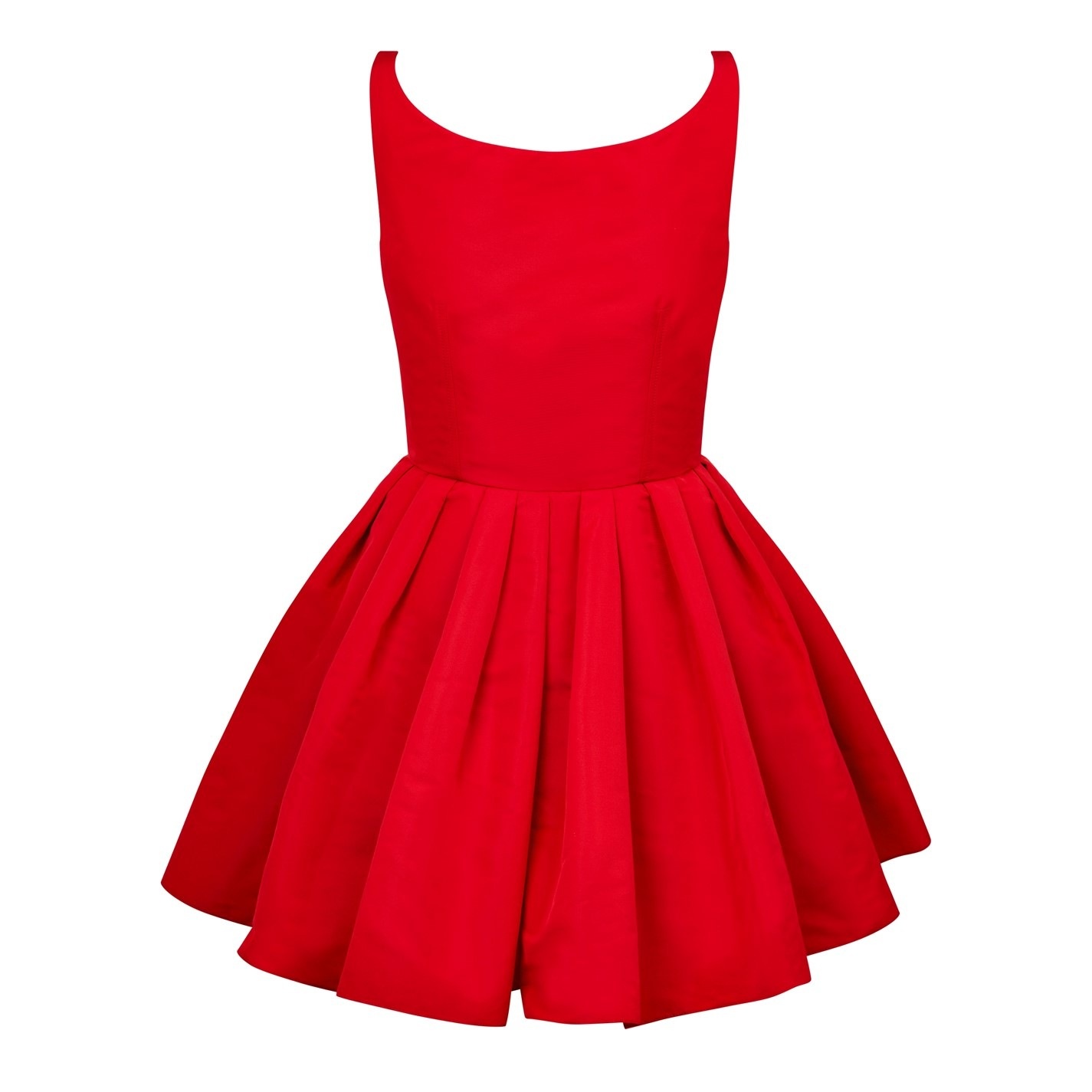 RED ZIP DETAIL DRESS - 5