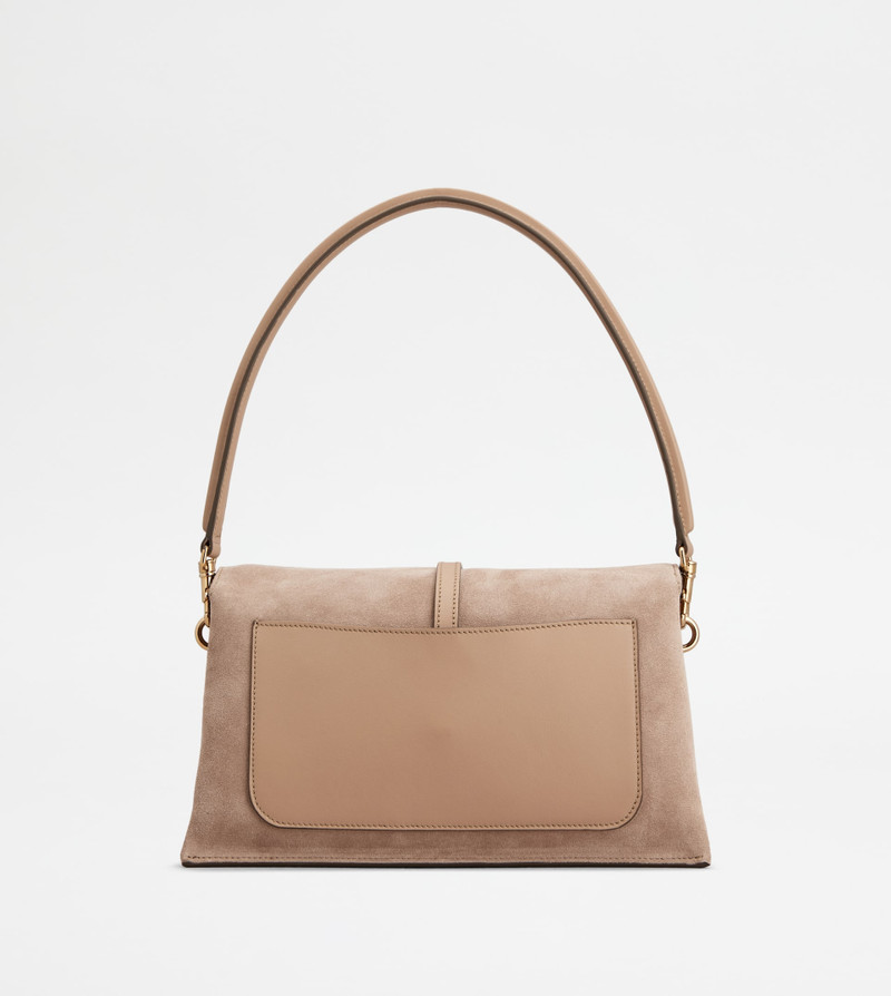 T TIMELESS FLAP BAG IN SUEDE MINI - NATURAL 4