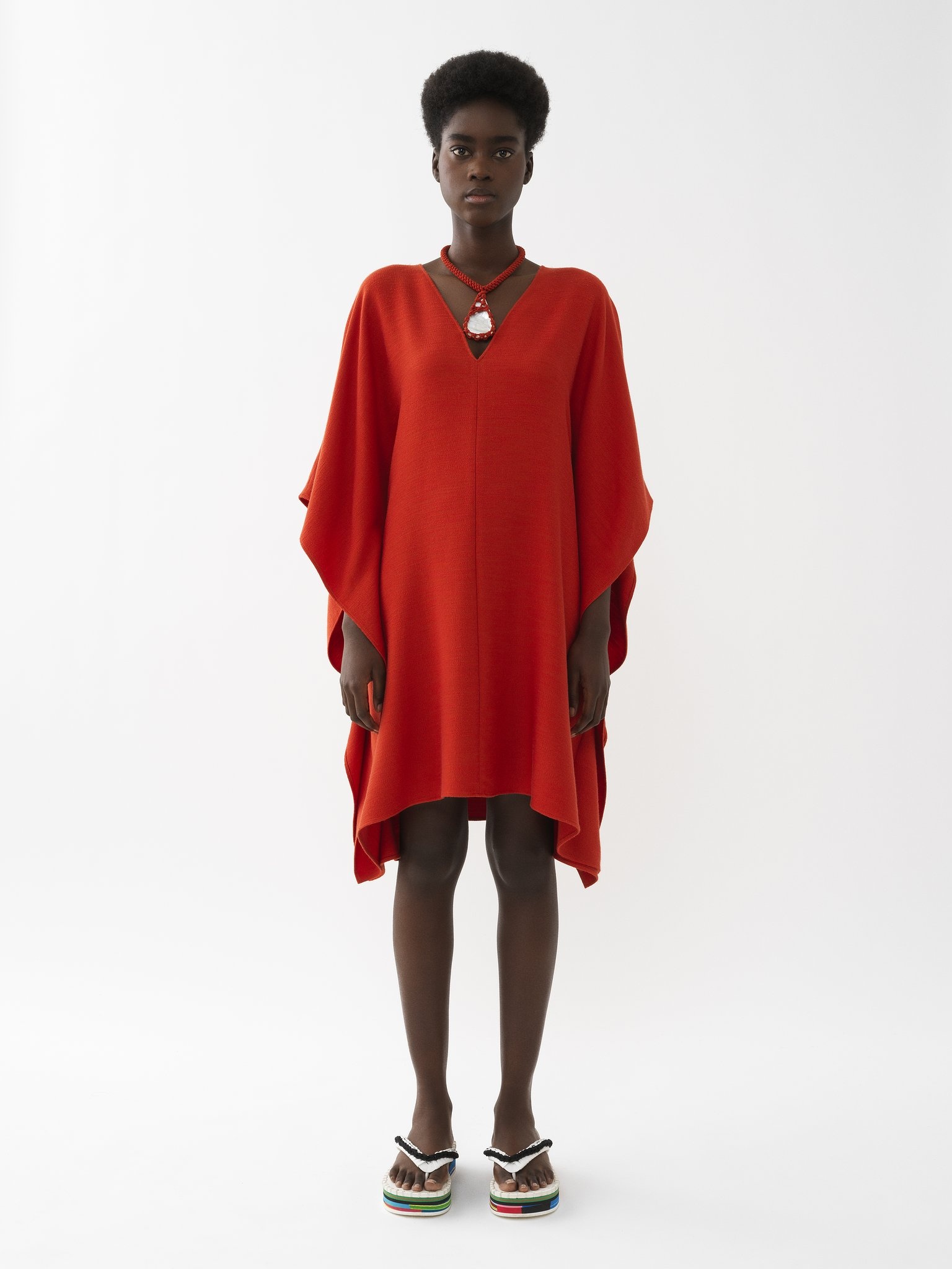CAFTAN-INSPIRED SHORT DRESS - 2
