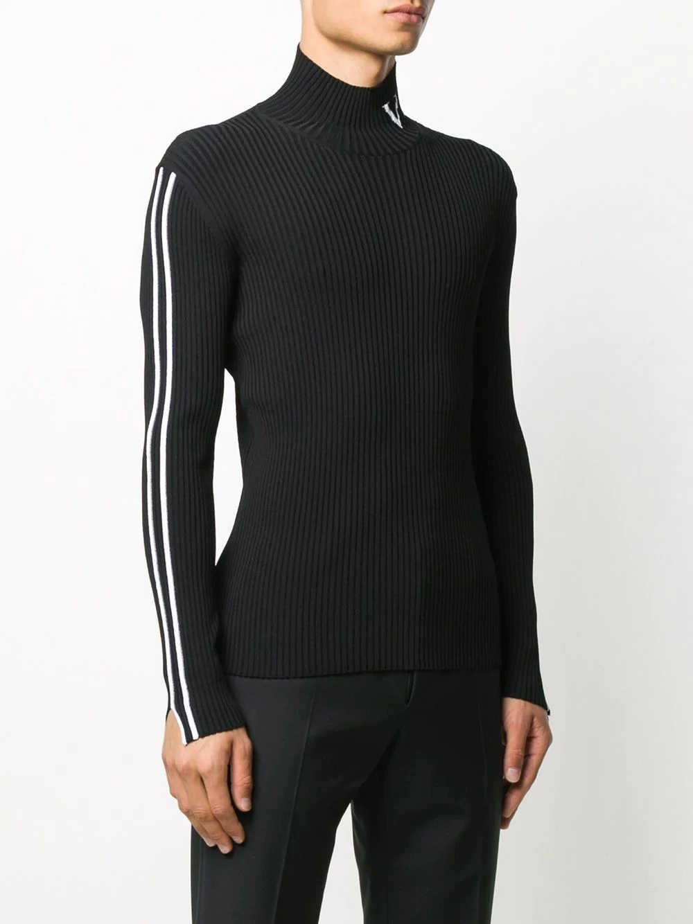 ribbed roll neck jumper - 3