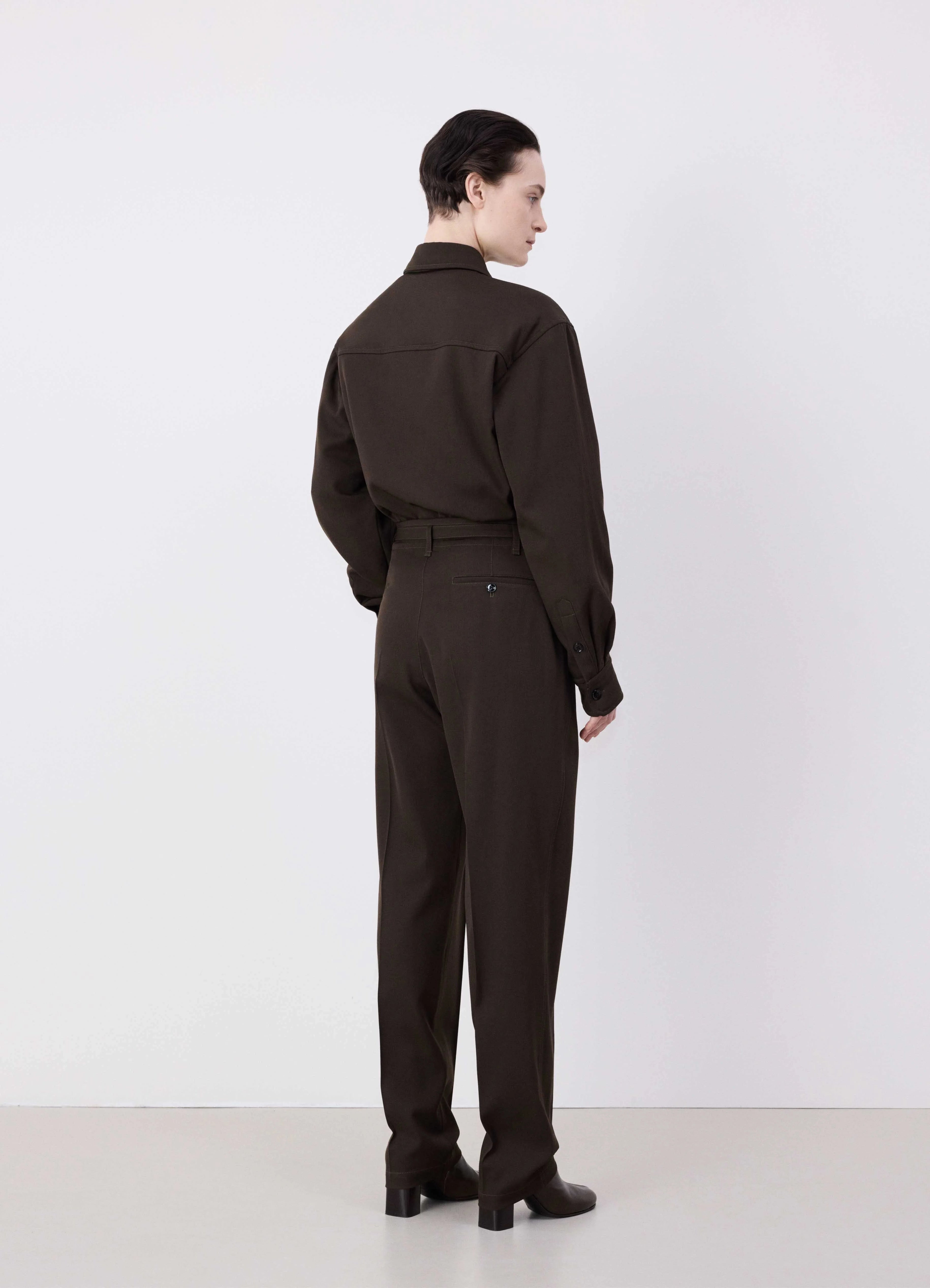 BELTED SOFT TAILORED PANTS - 2