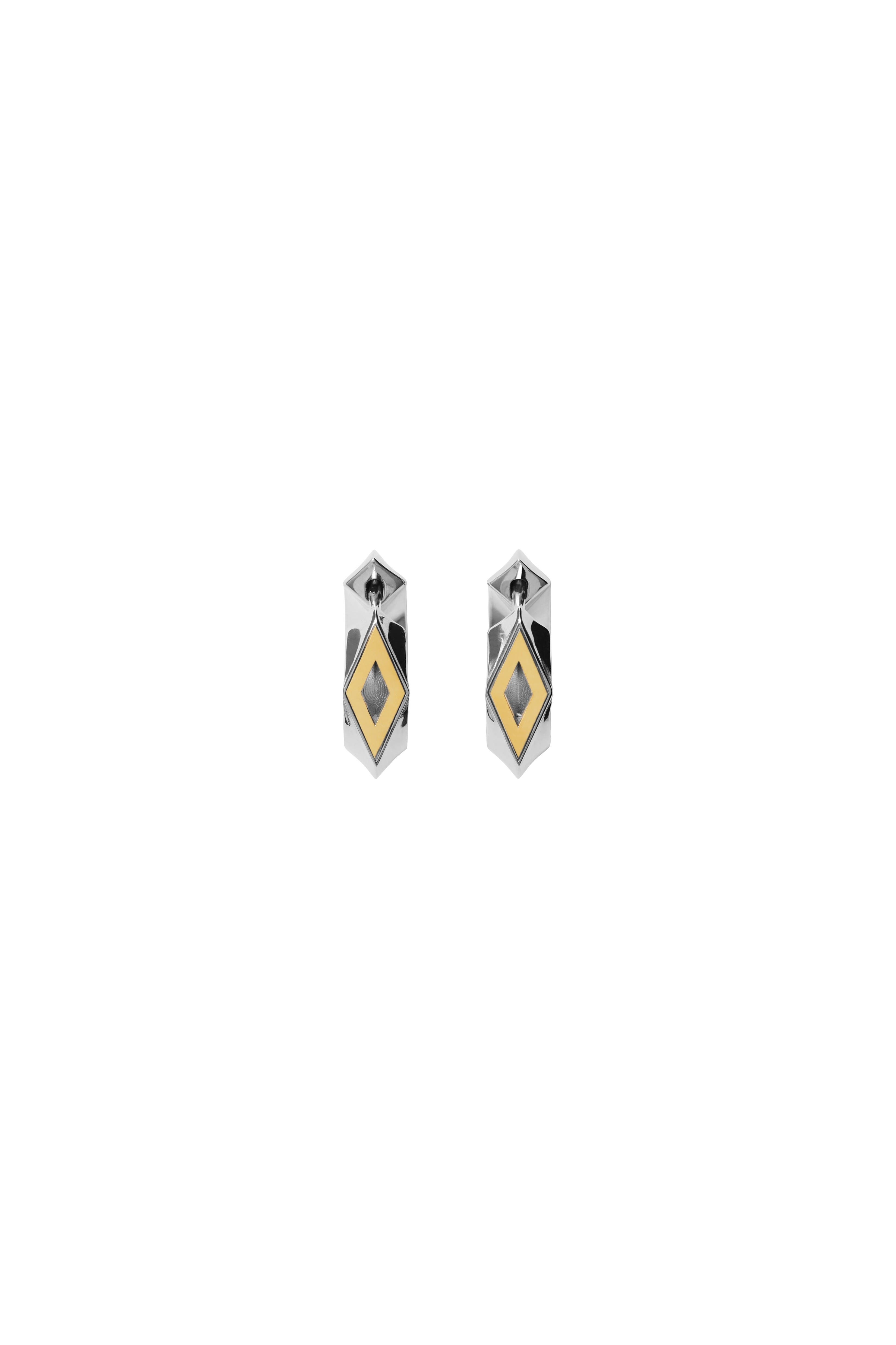 burberry Small Hollow Hoop Earrings in Silver/gold at Nordstrom - 2