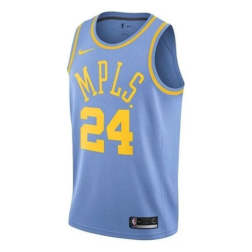 Nike NBA Casual Sports Basketball Jersey/Vest Los Angeles Lakers Kobe 24 Blue AO2908-449 - 1