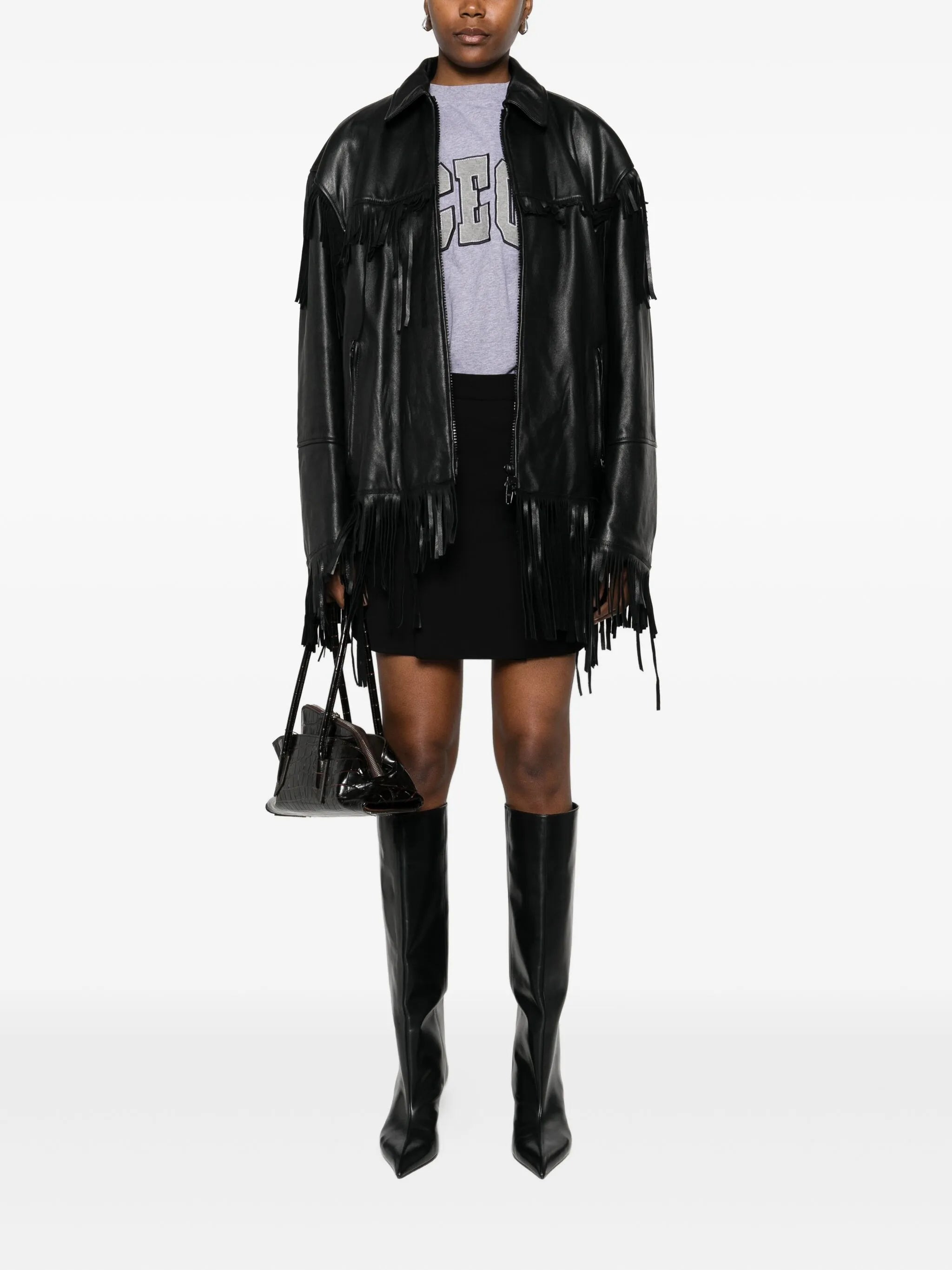 Balenciaga Black Twill Mini Skirt - 2