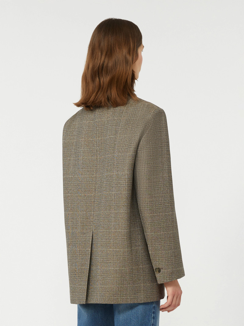MAGMA Oversized wool blazer - BROWN 4
