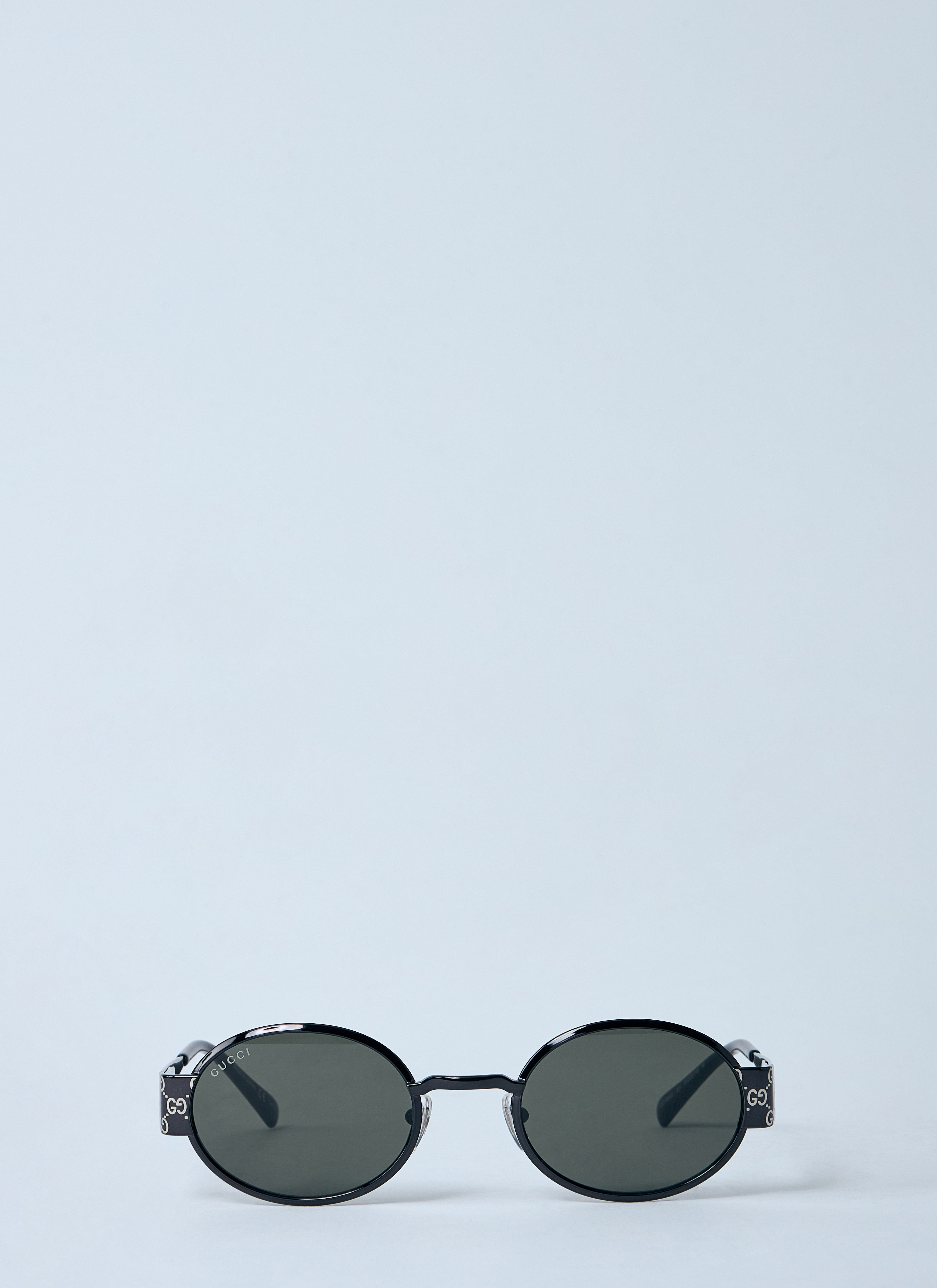 Gucci Men Monogram Metal Oval Sunglasses - 6
