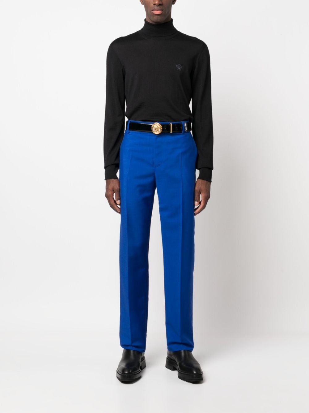 Medusa-patch roll-neck jumper - 2