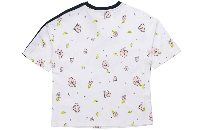 PUMA (WMNS) PUMA Casual Full Print Round Neck Short Sleeve White 532043-02 outlook