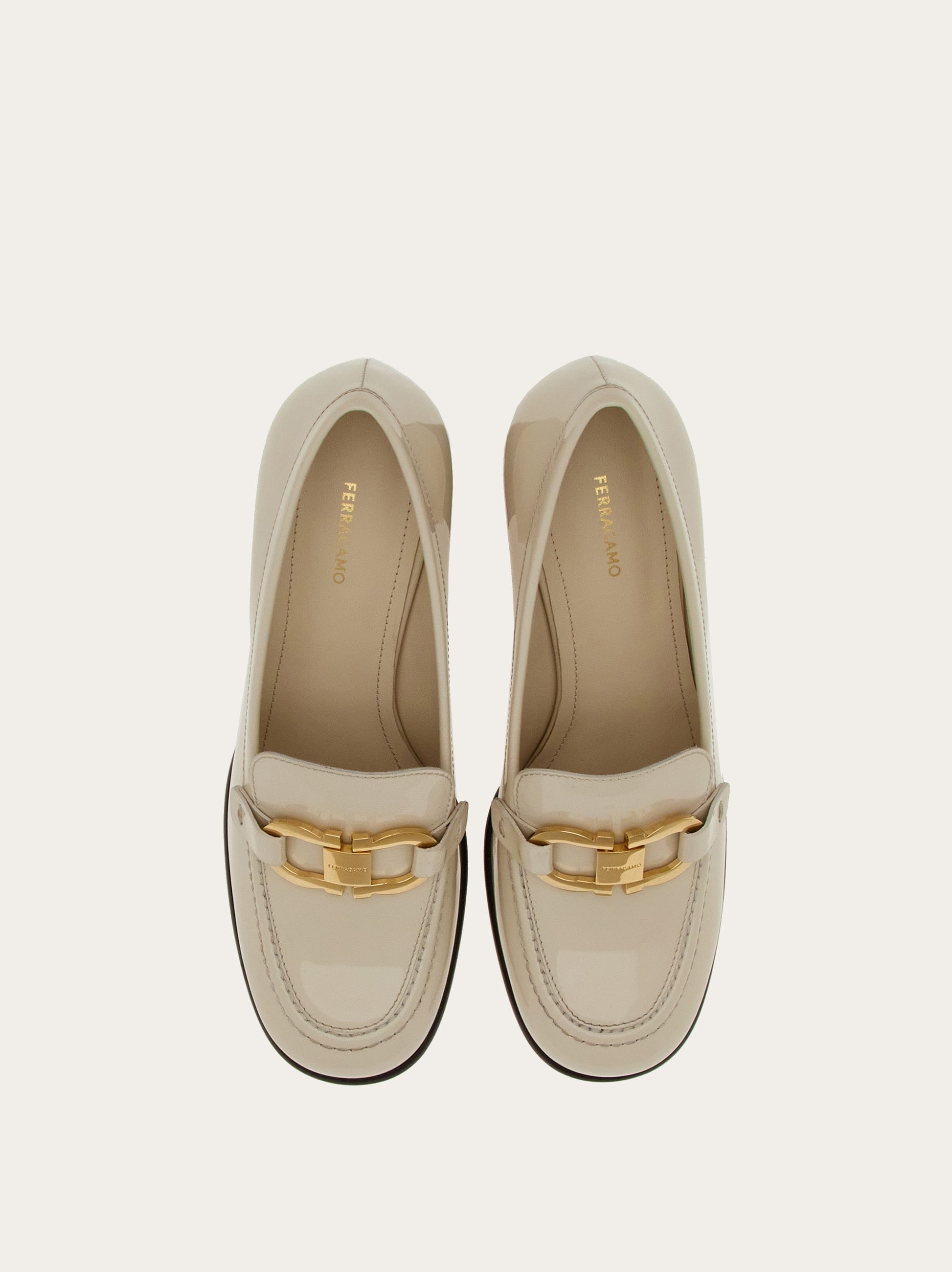 Heeled loafer with Gancini ornament - 2