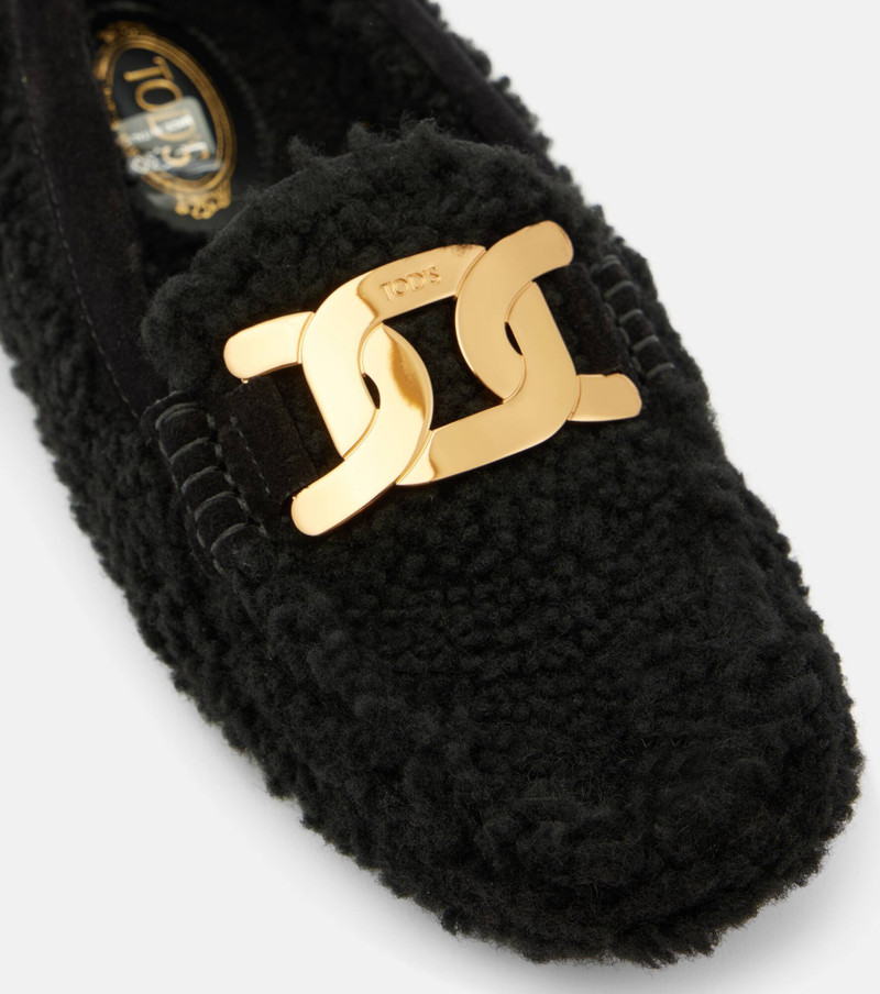 Gommini Catena shearling driving shoes 5