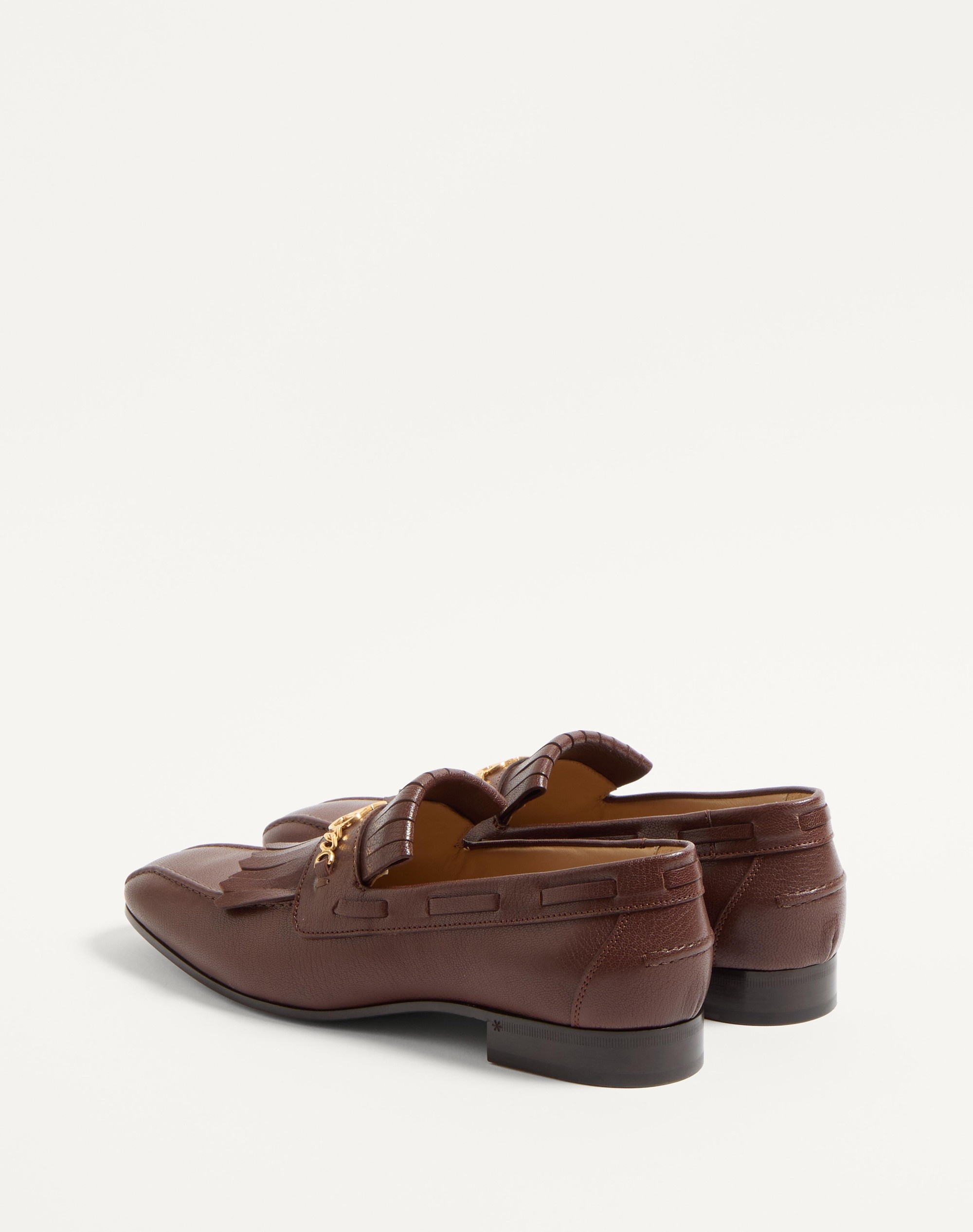 VLOGO SIGNATURE KIDSKIN LOAFER WITH FRINGES - 5