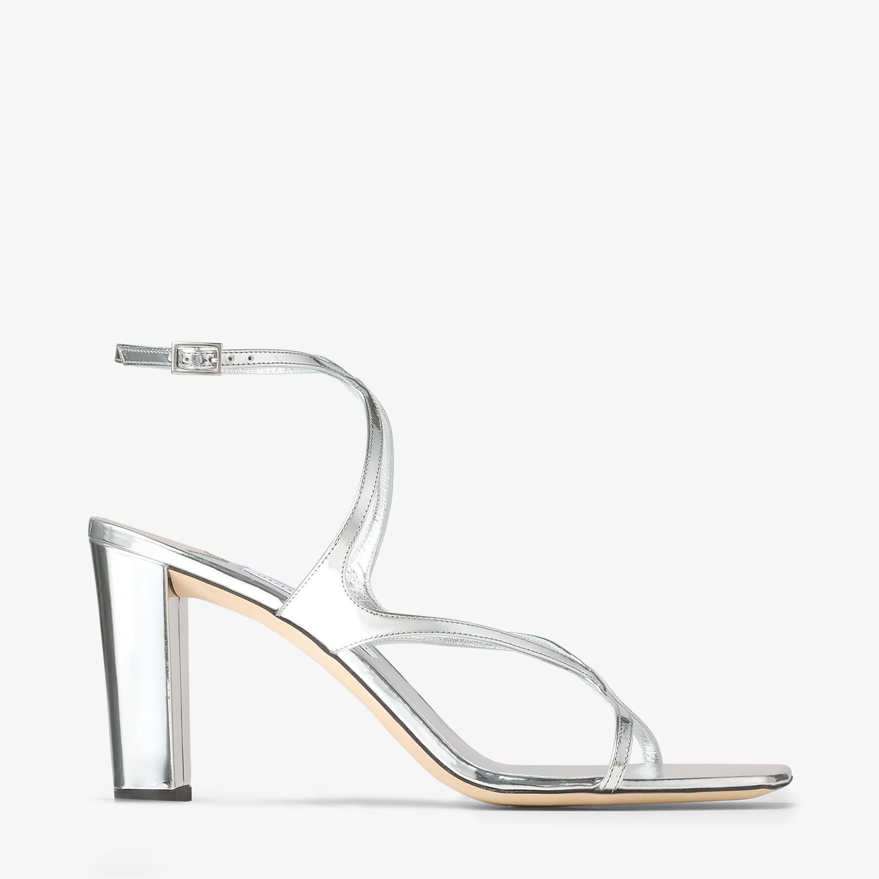 Azie 85
Silver Liquid Metal Leather Sandals - 1