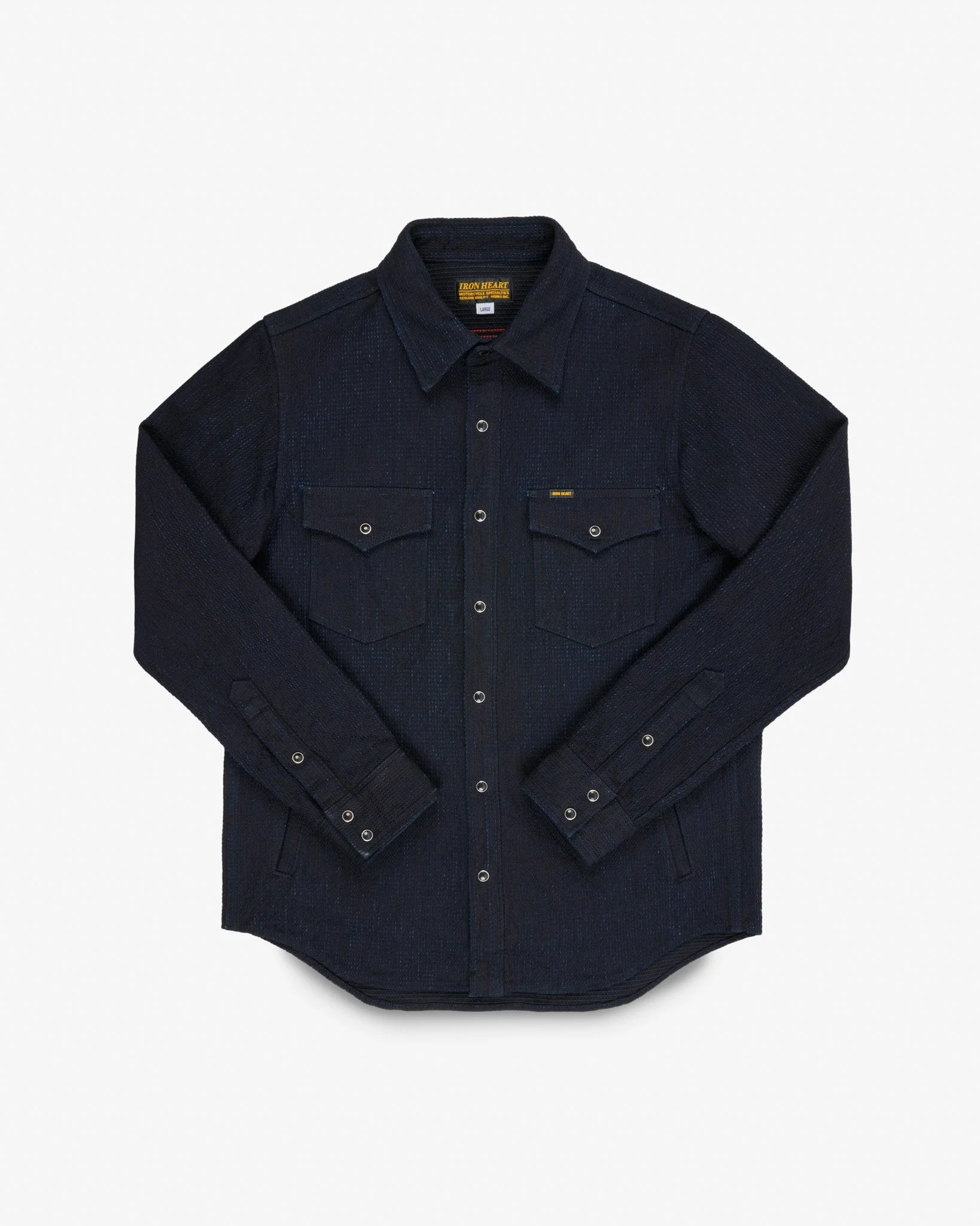 IHSH-437-IND 13.5OZ DOBBY CLOTH CPO SHIRT - INDIGO - 1