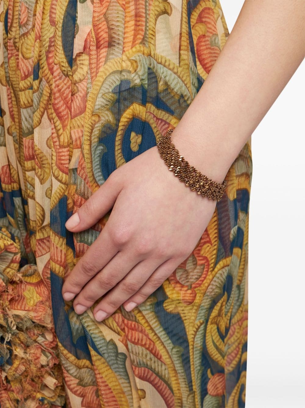 logo engraved woven bracelet - 4