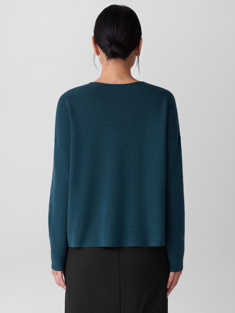 Merino Crew Neck Top in Regenerative Wool 4