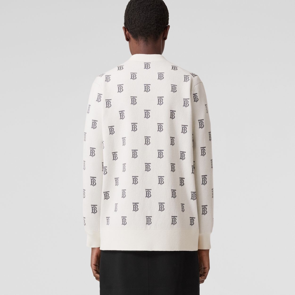 Monogram Wool Silk Blend Oversized Cardigan - 4