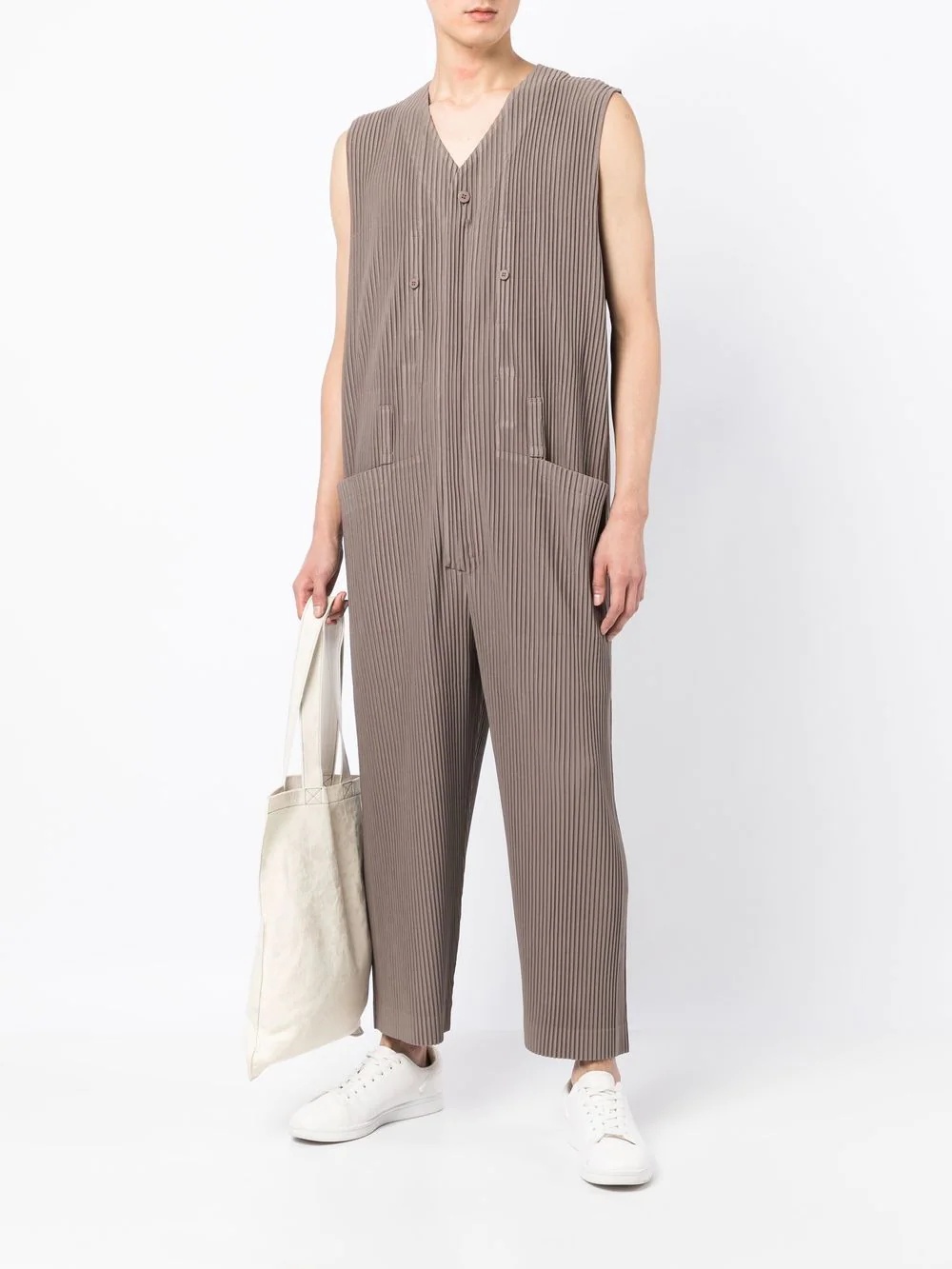 sleeveless pleated jumpsuit - 2