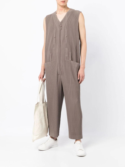 ISSEY MIYAKE sleeveless pleated jumpsuit outlook