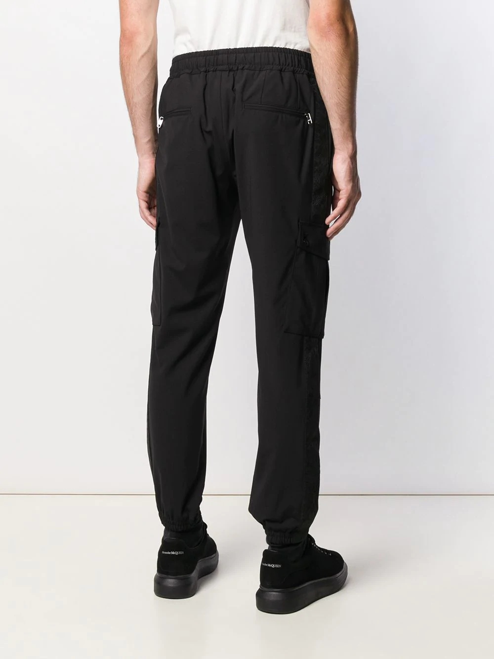 cargo pocket track pants - 4