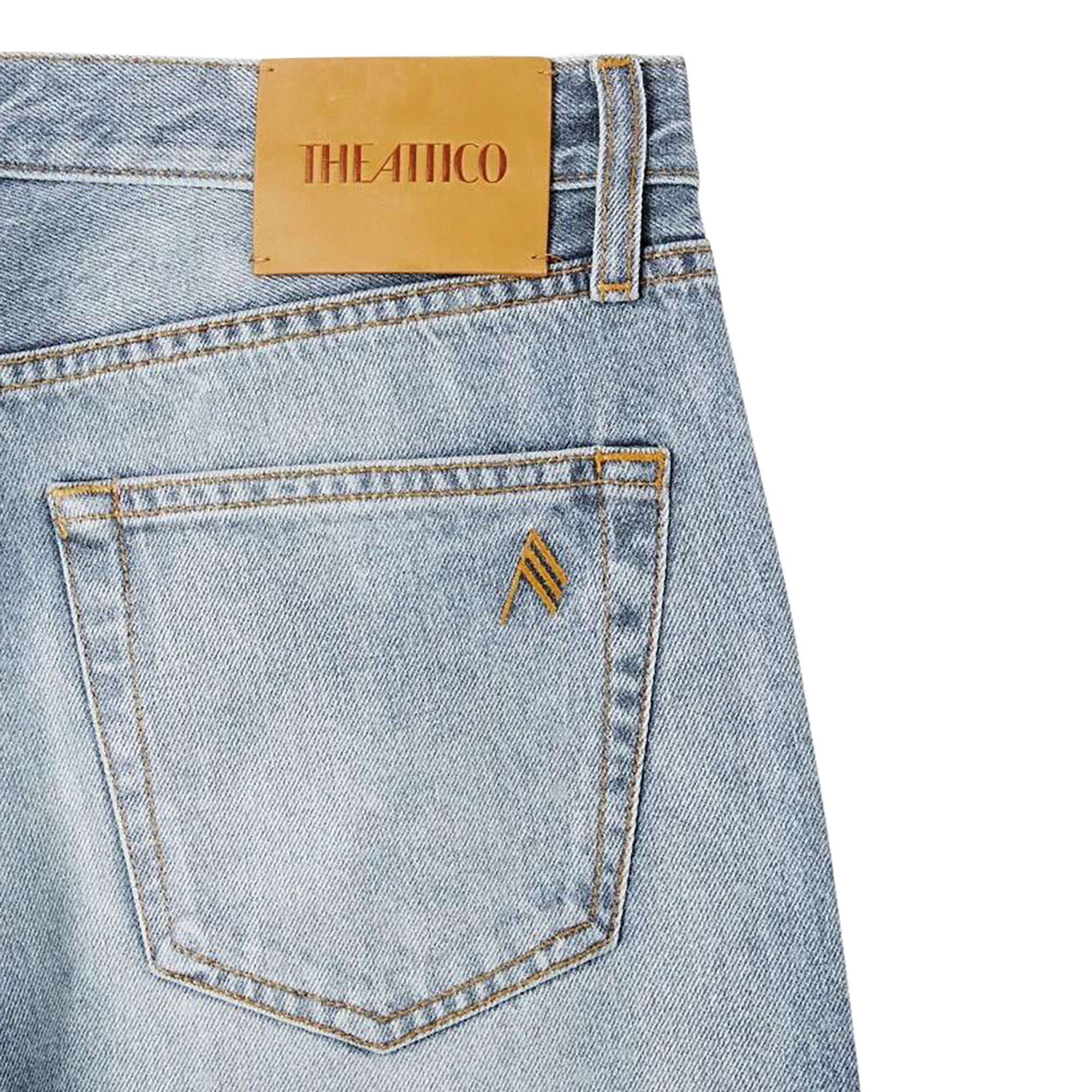 The Attico Straight Leg Jeans 'Sky Blue' - 2