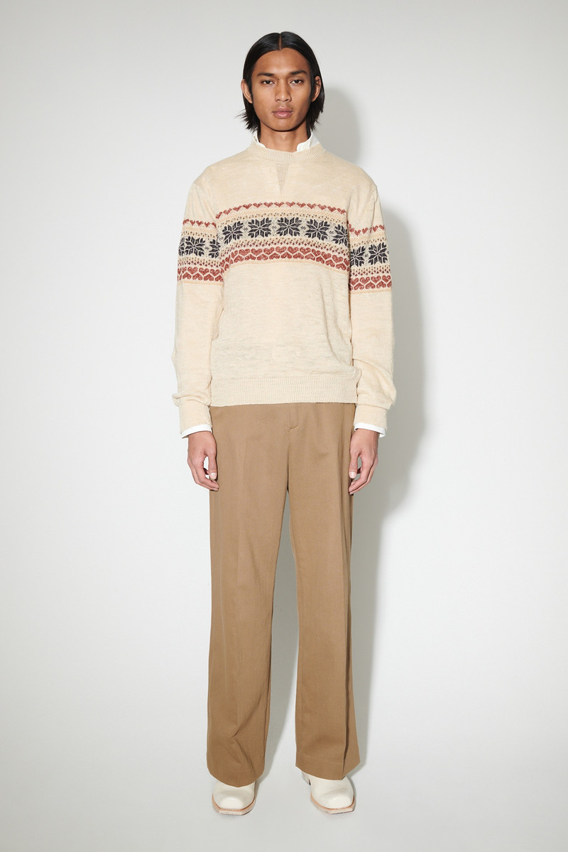 Our Legacy Base Roundneck Snow Fairisle Hemp outlook