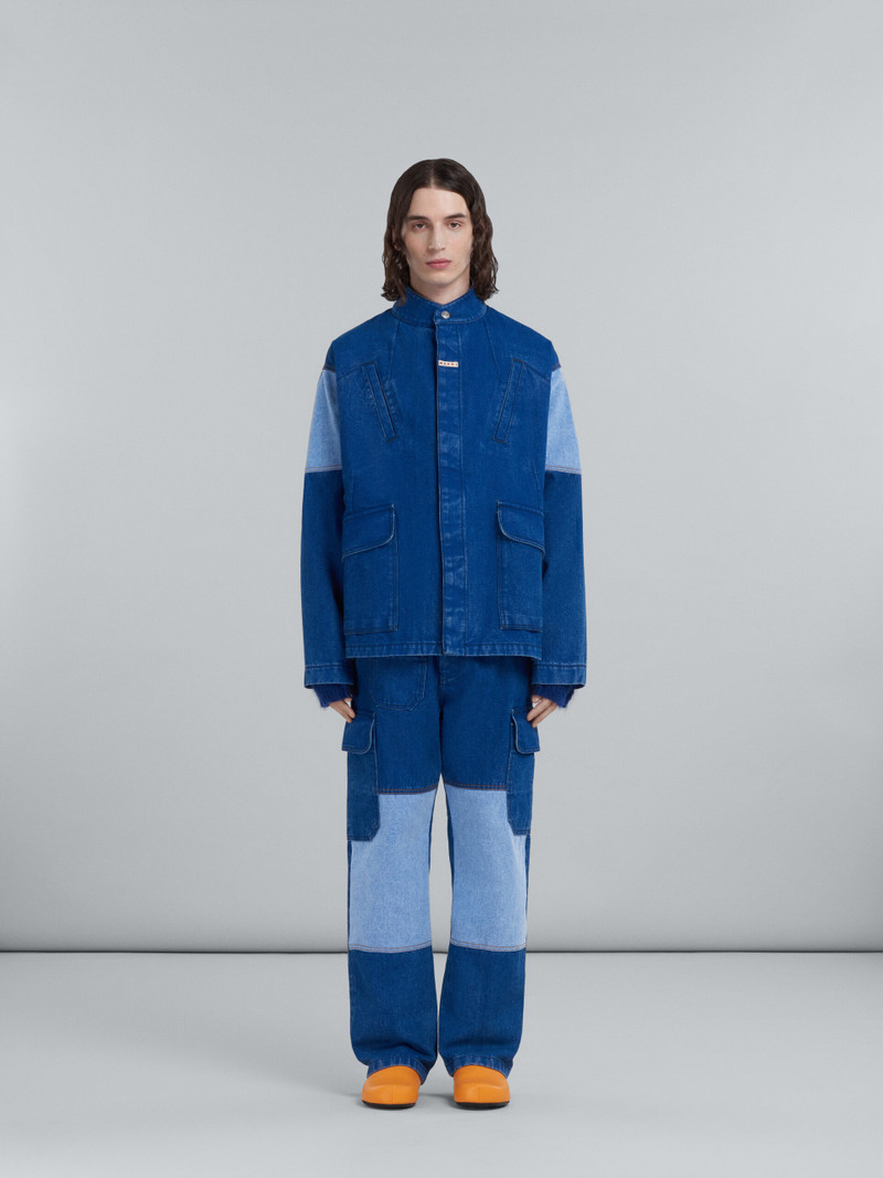 Marni JACKET IN COATED BLUE DENIM outlook