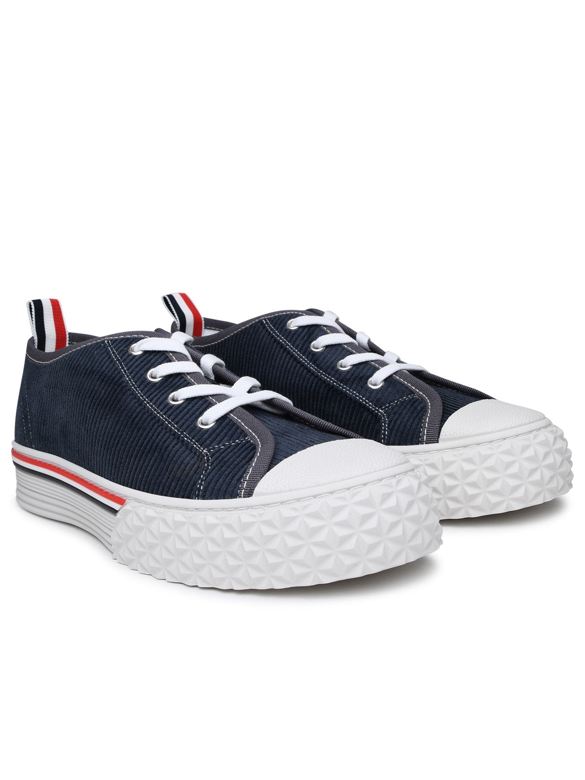 Thom Browne Man Thom Browne Light Blue Corduroy Sneaker - 2