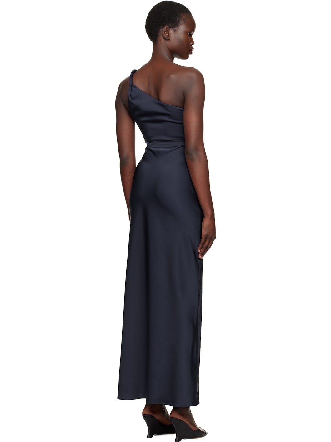 Navy Lunetta Asym Maxi Dress - 3