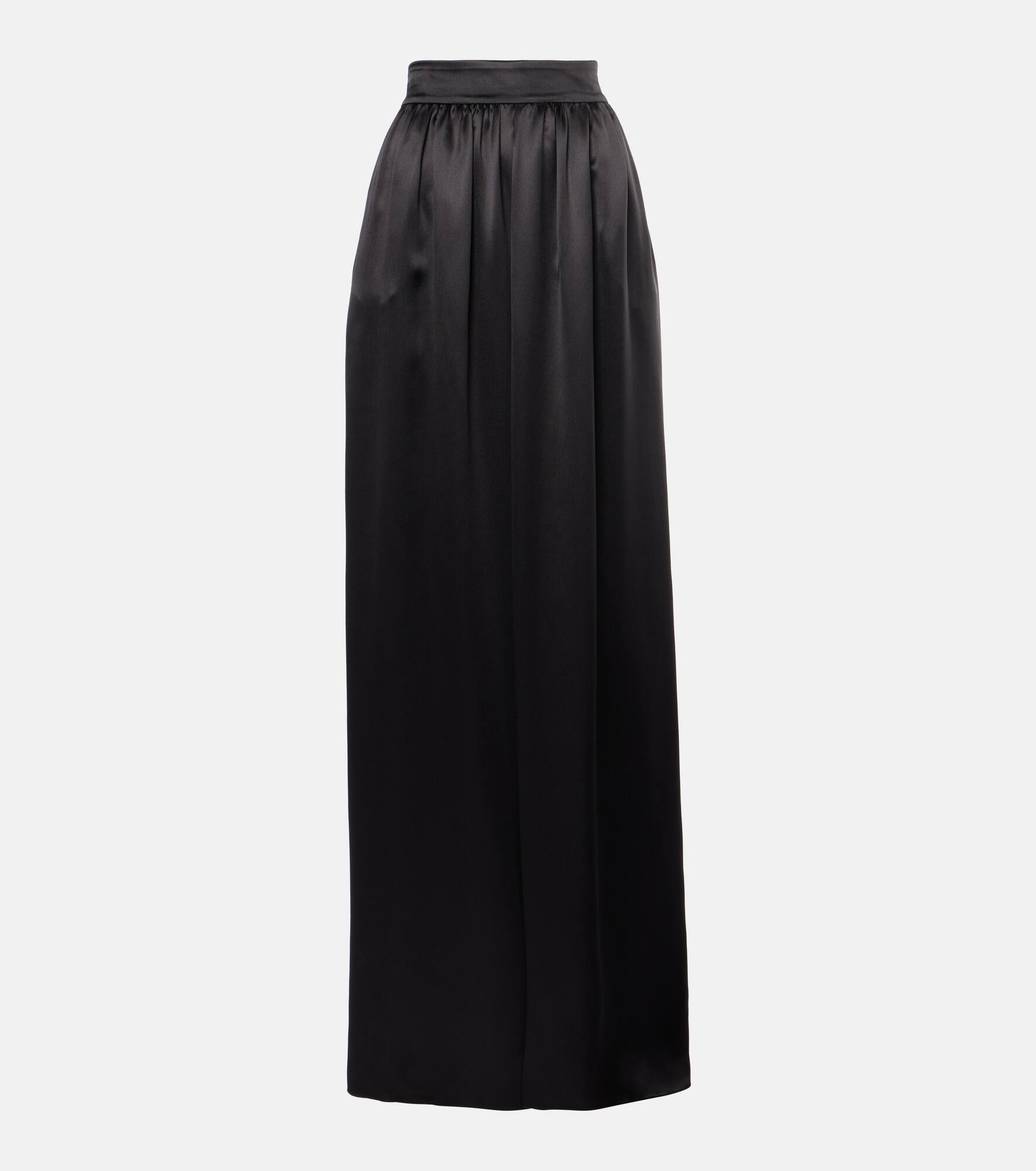 Silk satin maxi skirt - 1