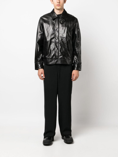 Helmut Lang zip-up leather jacket outlook