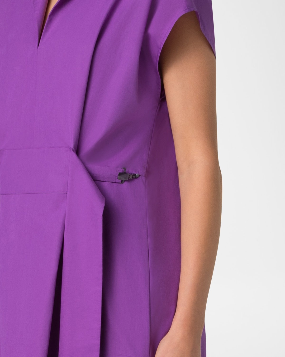 Short-Sleeve Belted Midi Shirtdress - 5