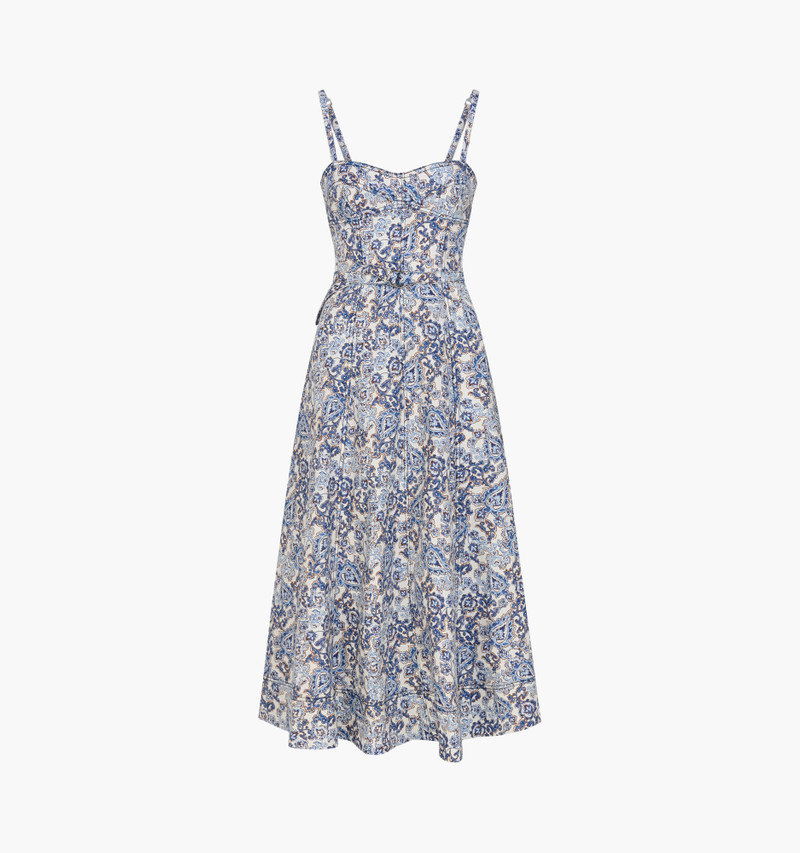 The Fiona Dress - Chedworth Paisley Blue - 1