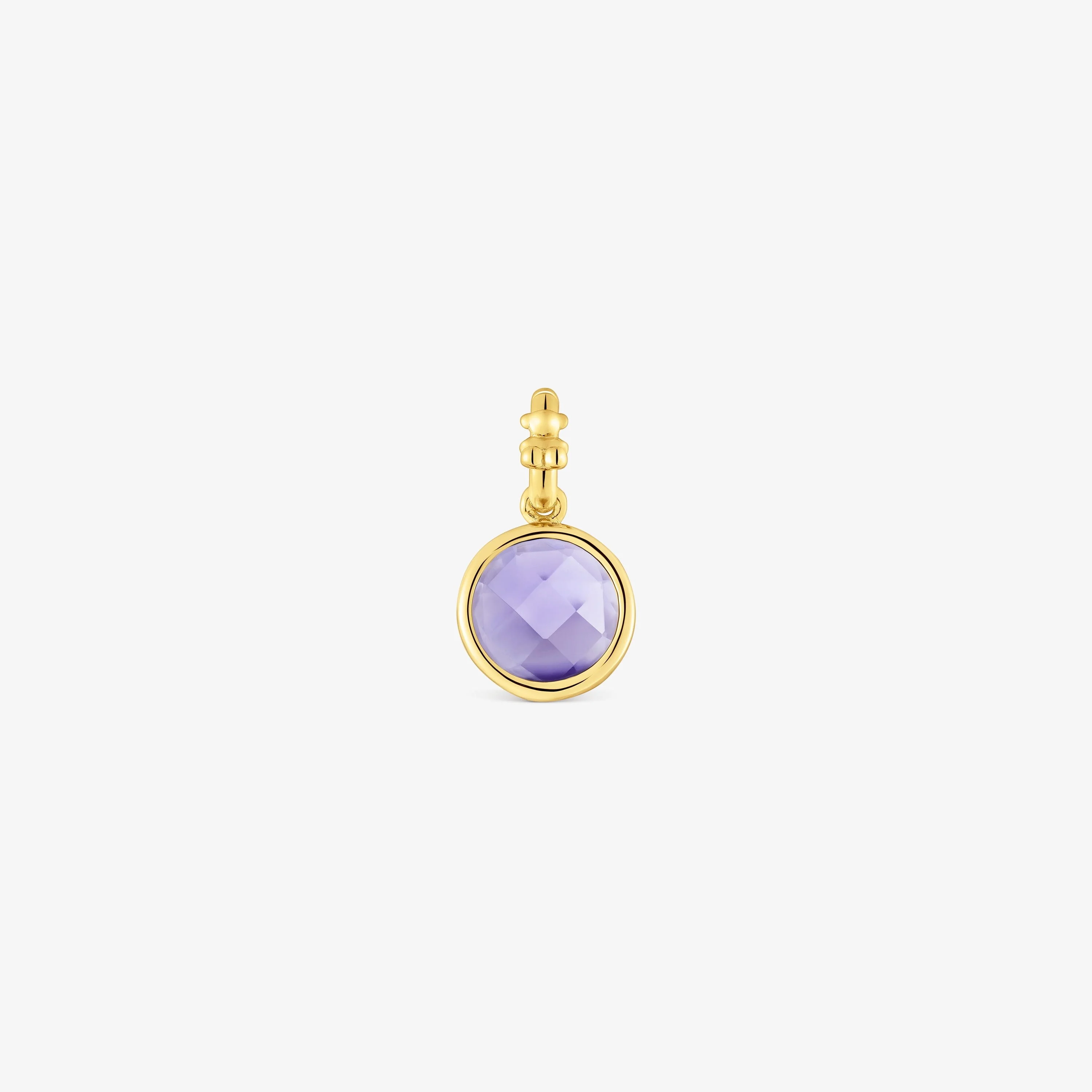 Small 18K gold vermeil Pendant with iolite Medallions - 1