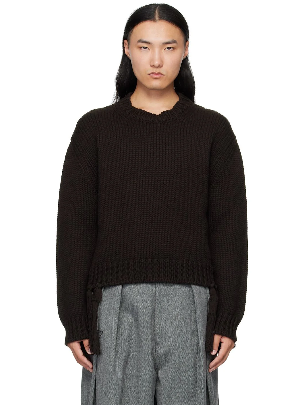 Brown Crewneck Sweater - 1