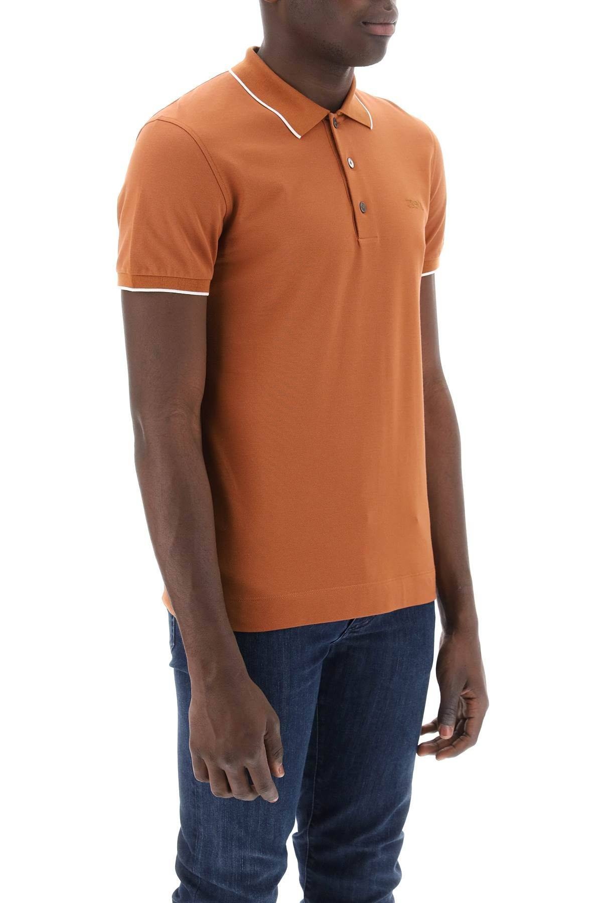 SLIM FIT POLO SHIRT IN STRETCH COTTON - 3