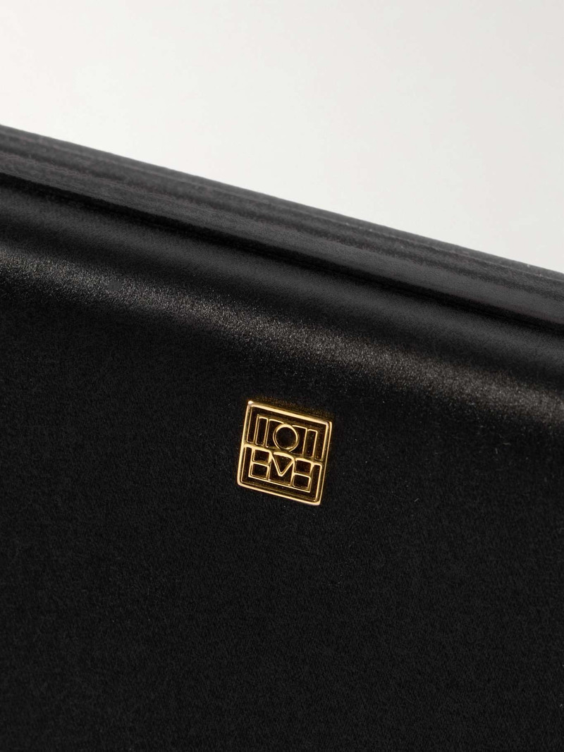 Embellished satin clutch Black 4