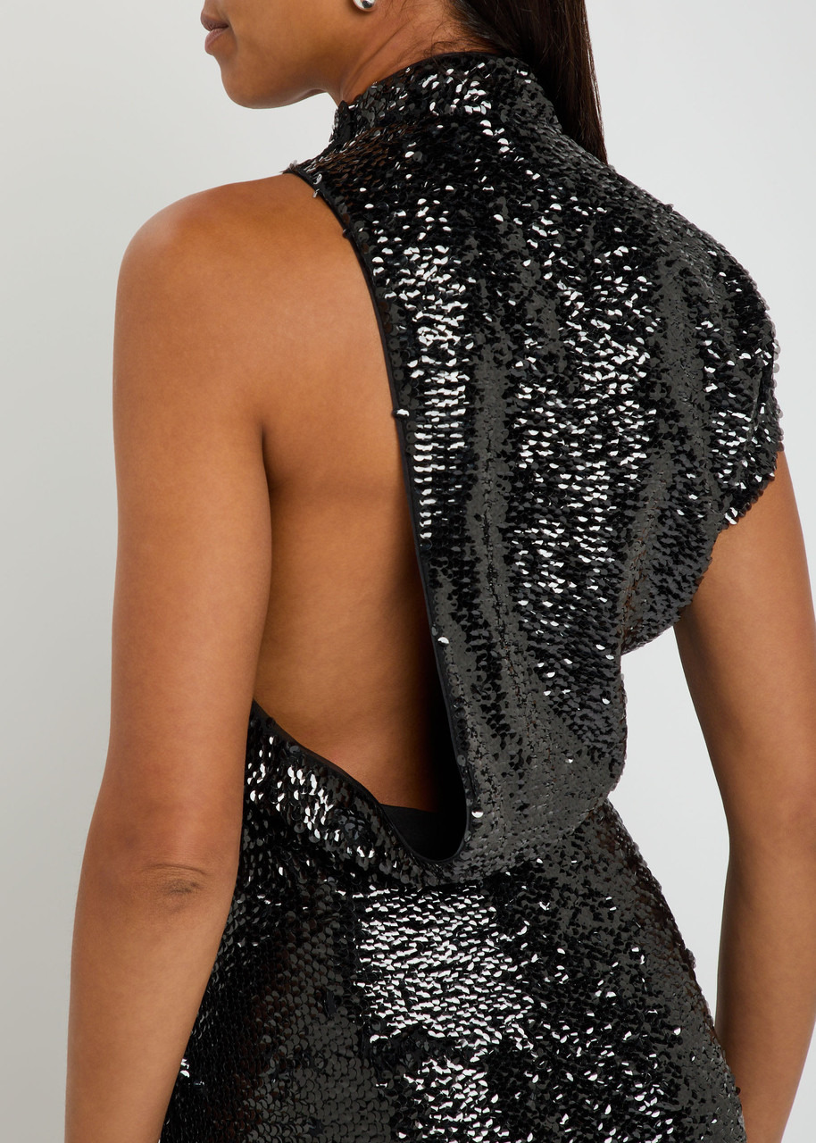 Emilia Wickstead Conlan Asymmetric Sequin Gown - 5