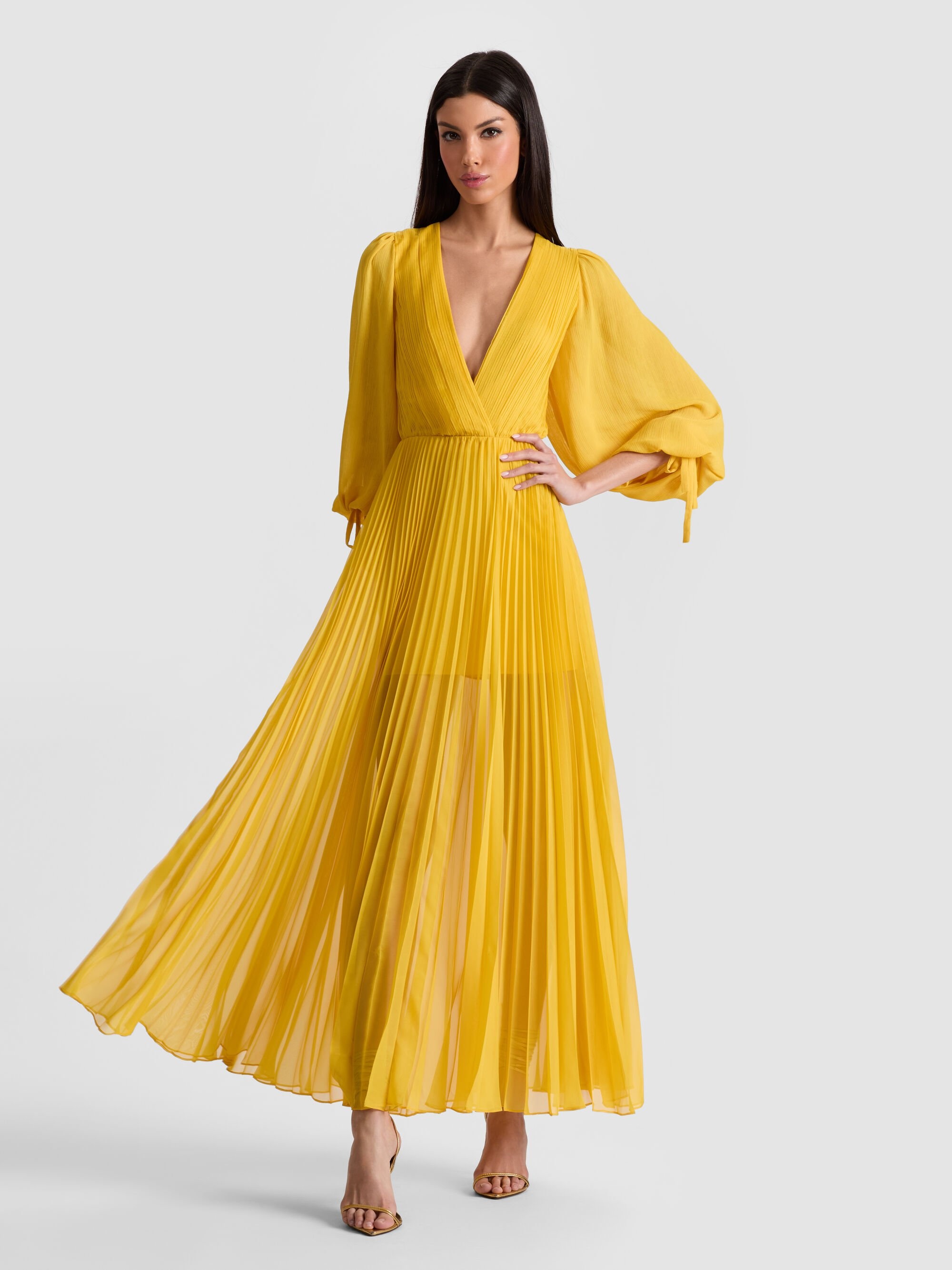 NYA PLEATED MAXI DRESS - 6