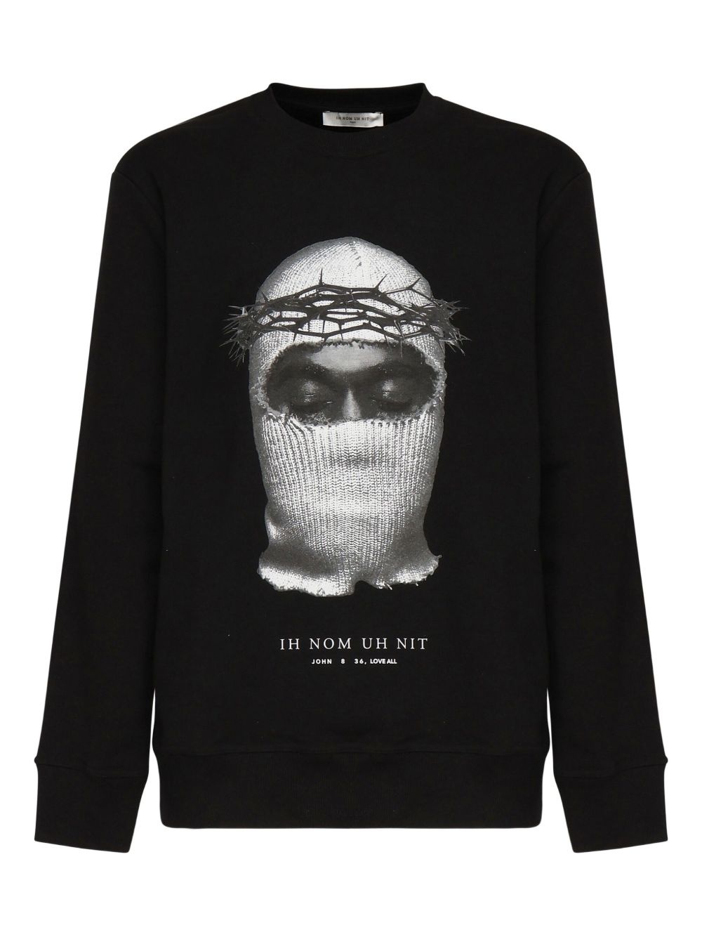 crown balaclava print sweatshirt - 1