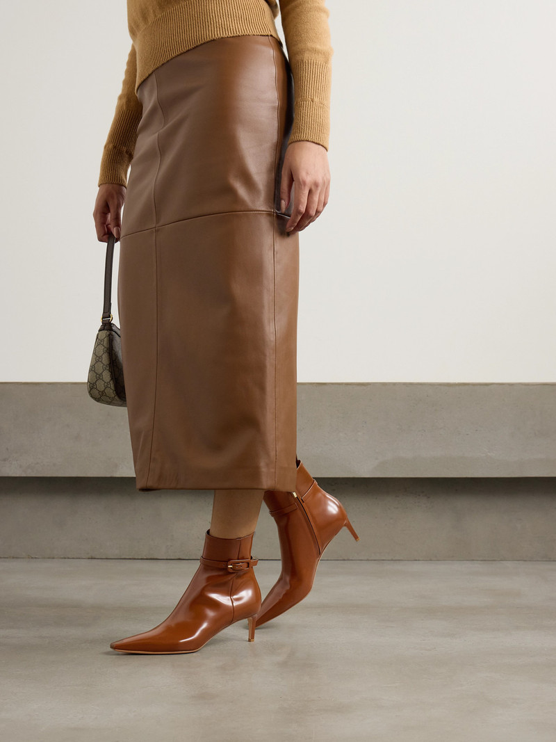 Gianvito Rossi Tokio 55 Leather Ankle Boots outlook