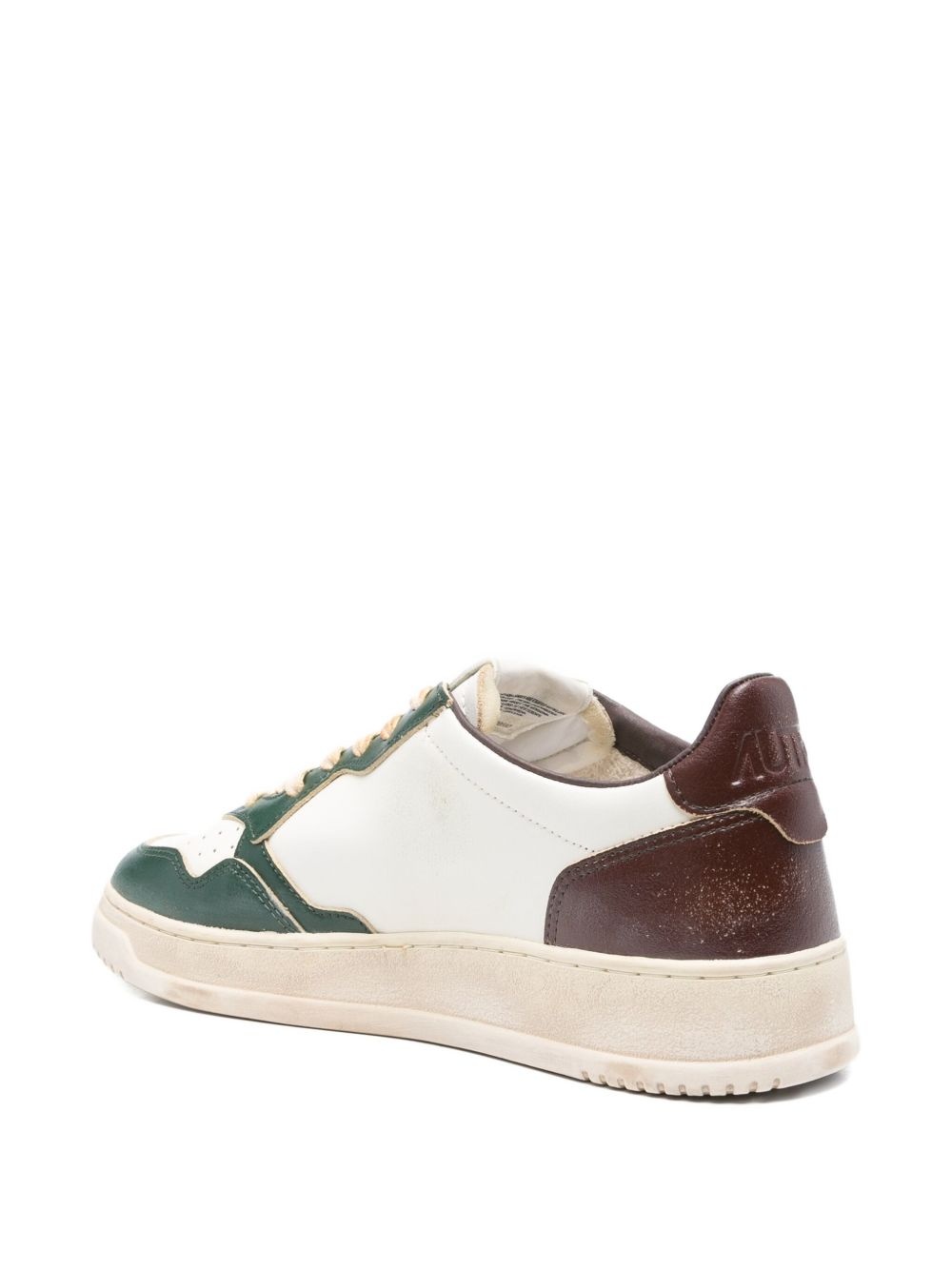 leather-panelled sneakers - 3