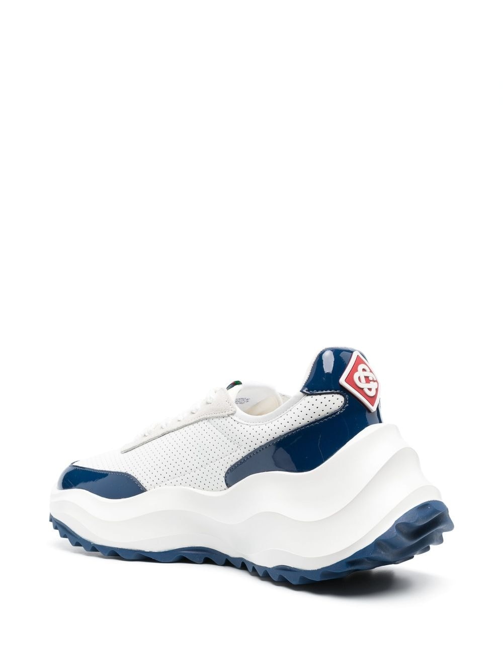 logo-patch lace-up sneakers - 3